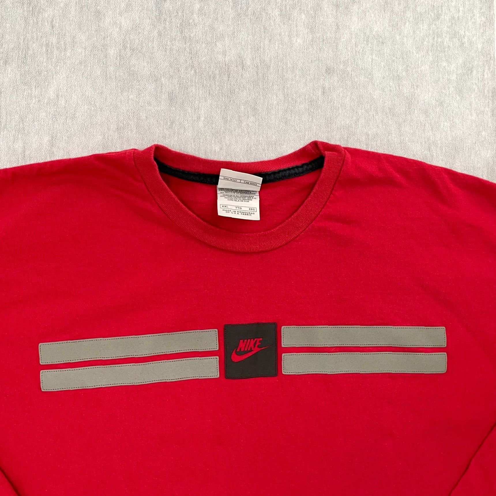 Nike VINTAGE Nike Shirt Adult 2XL Red Long Sleeve Swoosh Logo Mens XXL Hip Hop Y2K Decade 90s Theme Size US XXL / EU 58 / 5 - 3 Thumbnail