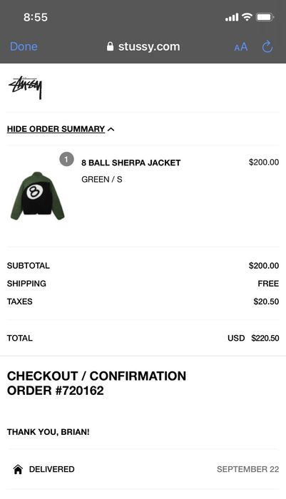 How to discount cancel stussy order