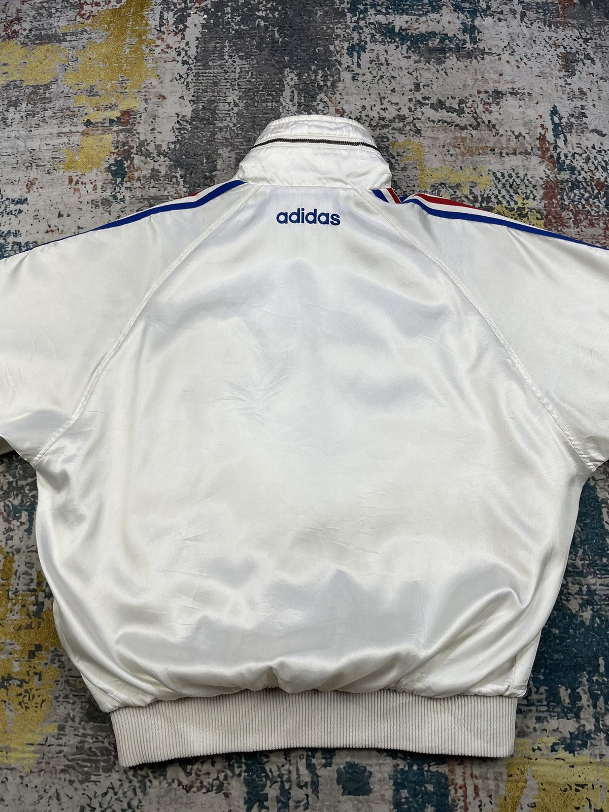 Adidas Vintage 90s Adidas Side Tape Tracktop Jackets Size US L / EU 52-54 / 3 - 5 Thumbnail