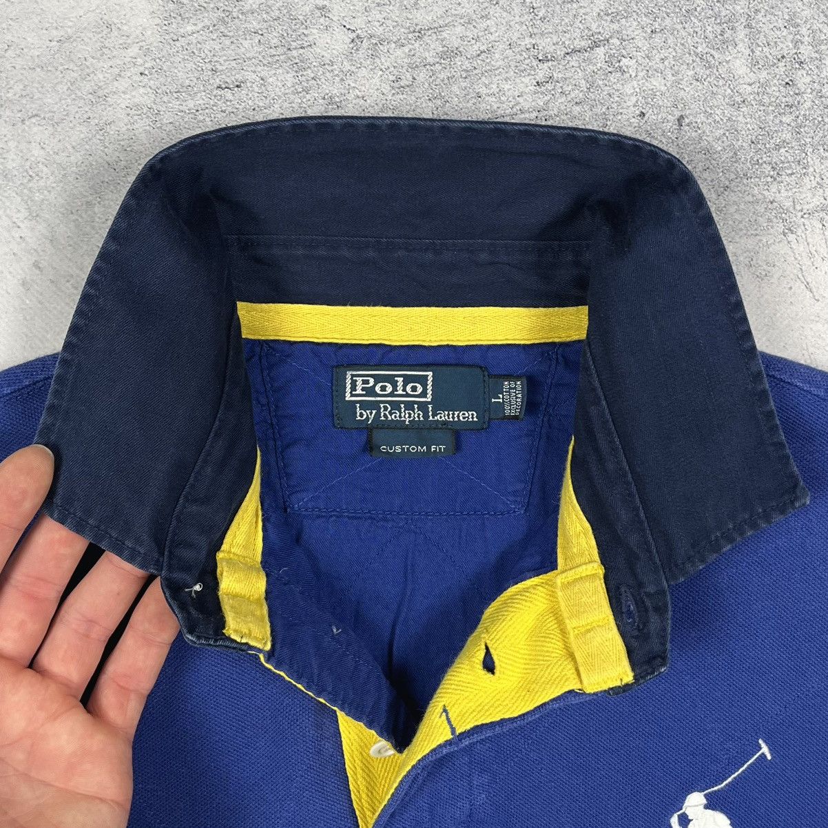 Polo Ralph Lauren Vintage Polo Ralph Lauren 3 Big Logo Polo Rugby Shirt 90’s Size US L / EU 52-54 / 3 - 9 Thumbnail