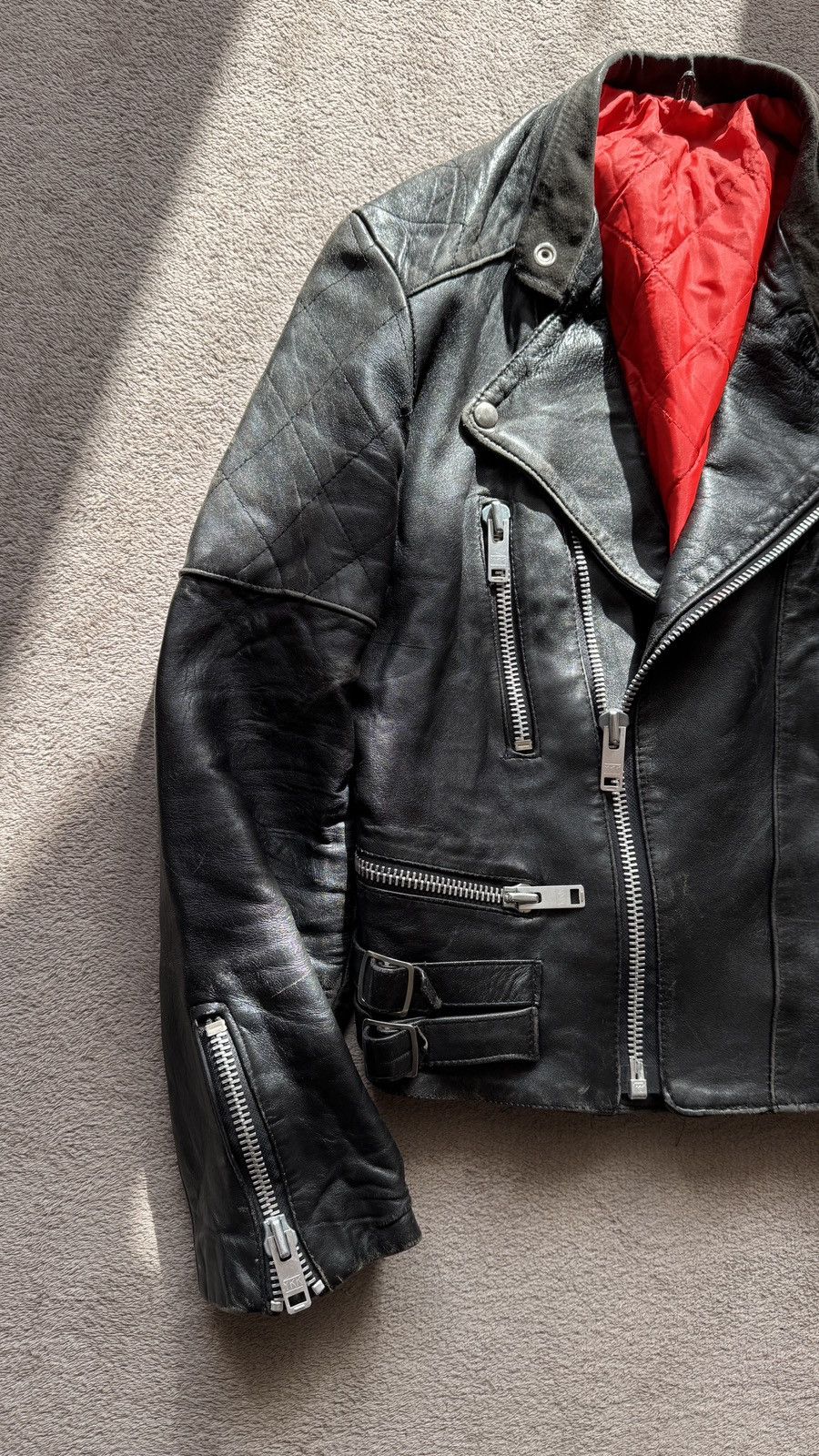 Genuine Leather Y2K Vintage Moto Biker Leather Jacket Gucci Grunge Punk Vibe Size US M / EU 48-50 / 2 - 4 Thumbnail