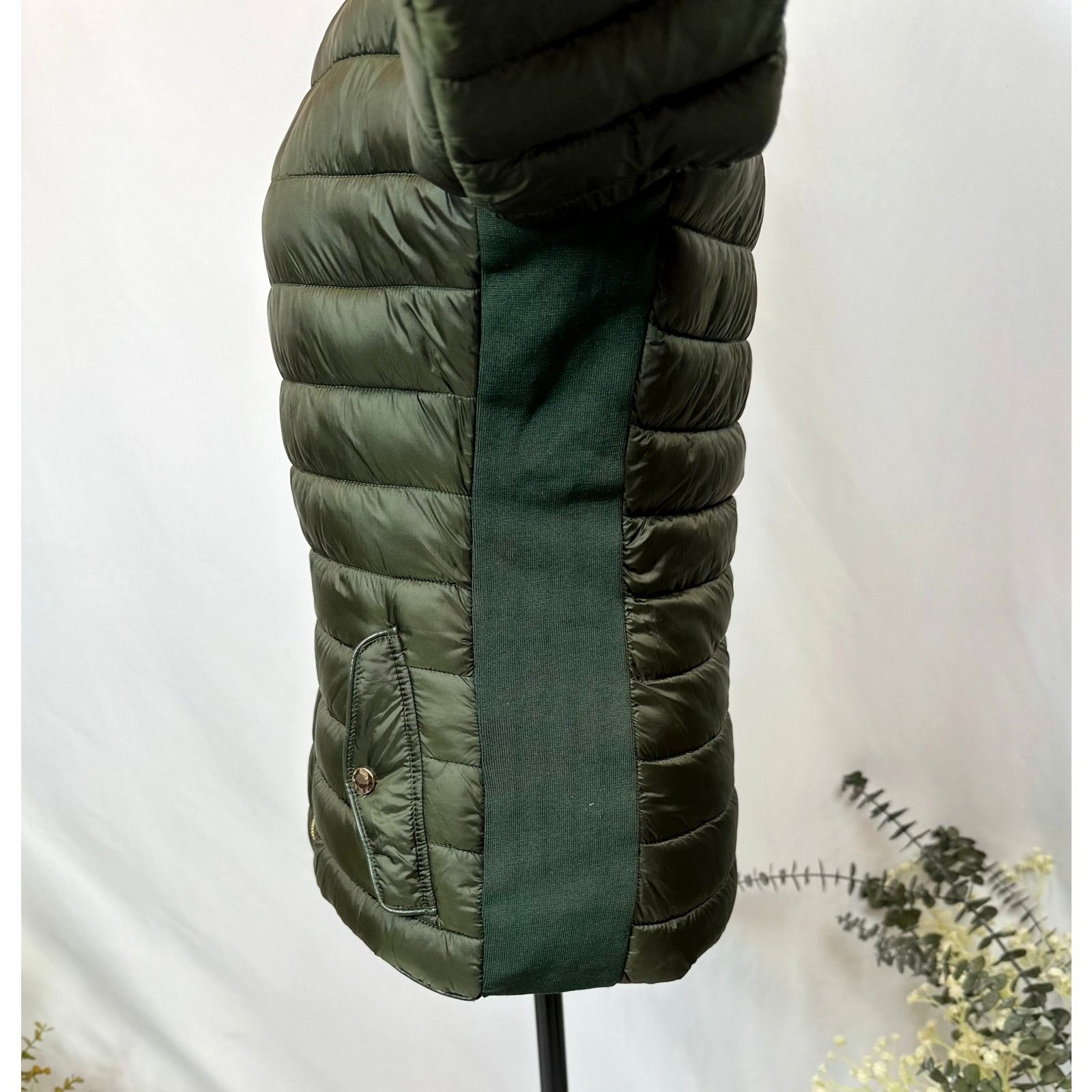 Other Sweet Look Womens Puffer Jacket Forest Green size L Size L / US 10 / IT 46 - 13 Thumbnail