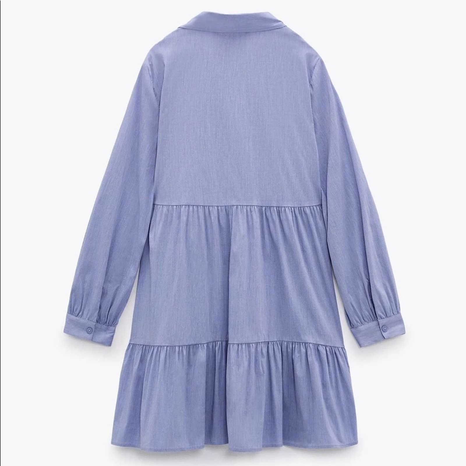 Zara ZARA MINI SHIRT DRESS Size L / US 10 / IT 46 - 7 Thumbnail
