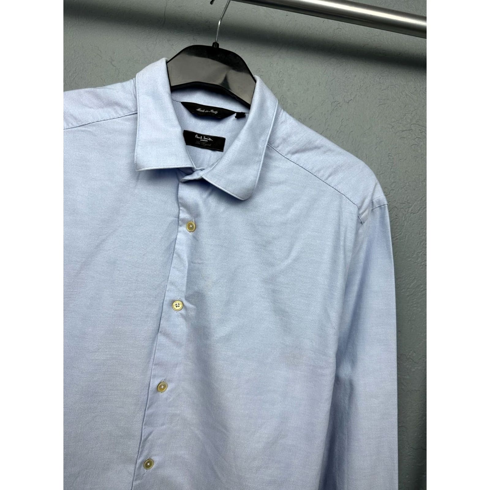Paul Smith Paul Smith Mens Long Sleeve Shirt L Button-Up Collared Cotton Blue Shirt Mens L Navy Blue 90s? Size US L / EU 52-54 / 3 - 2 Thumbnail