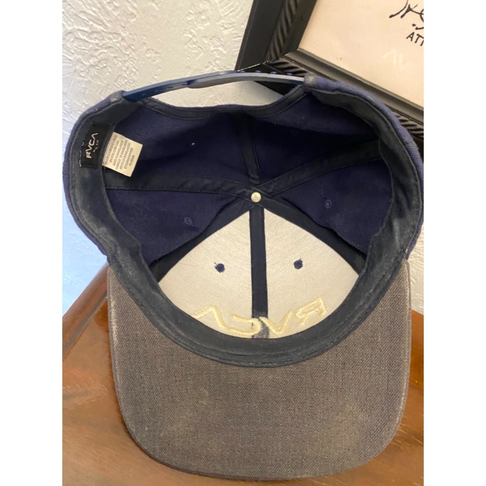 RVCA RVCA Hat Cap Snapback Gray Blue Trucker Adjustable Color Block Embroidered Adult Men Baseball Cap VA RVCA Embroidered Size ONE SIZE - 6 Thumbnail