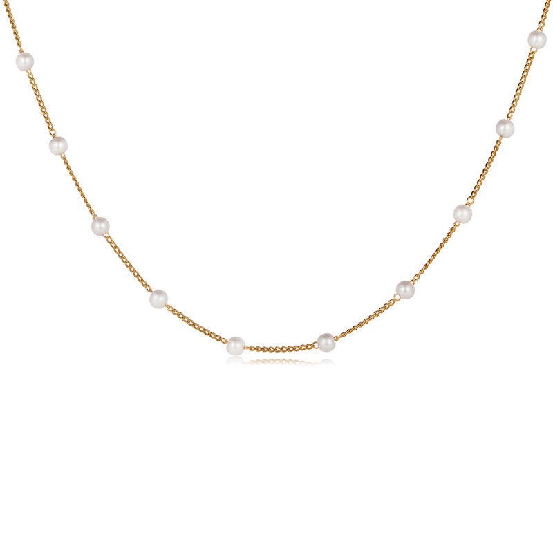 Japanese Brand New Pearl Gold Necklace Size ONE SIZE - 1 Preview