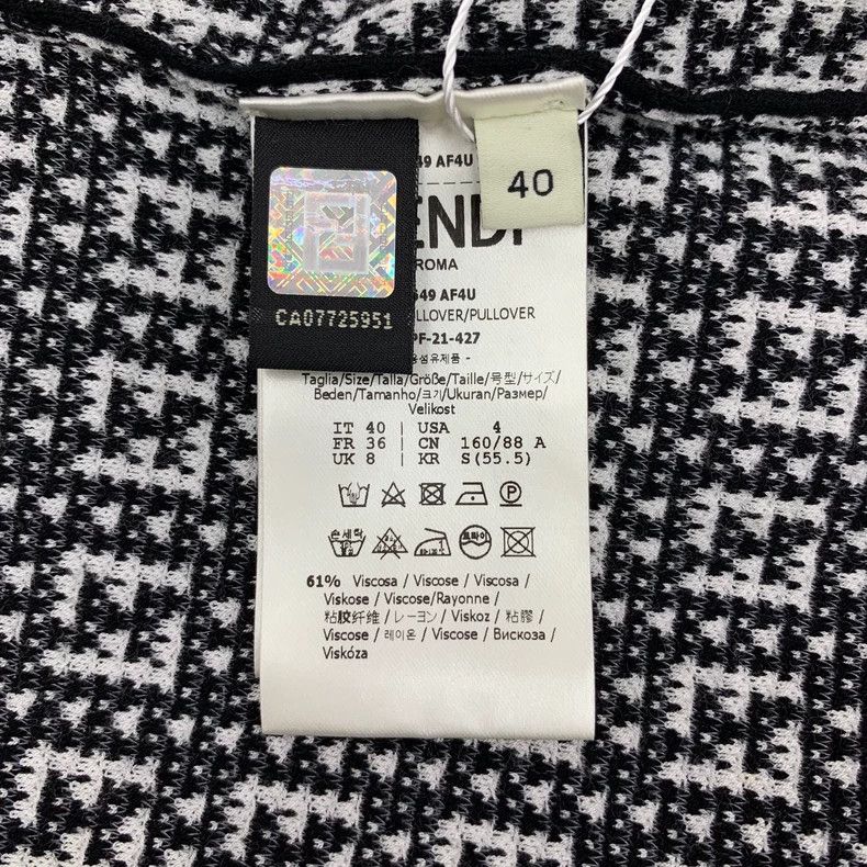 Fendi FENDI Multicolor logo letter inlaid jacquard full-print cr Size XS / US 0-2 / IT 36-38 - 7 Thumbnail