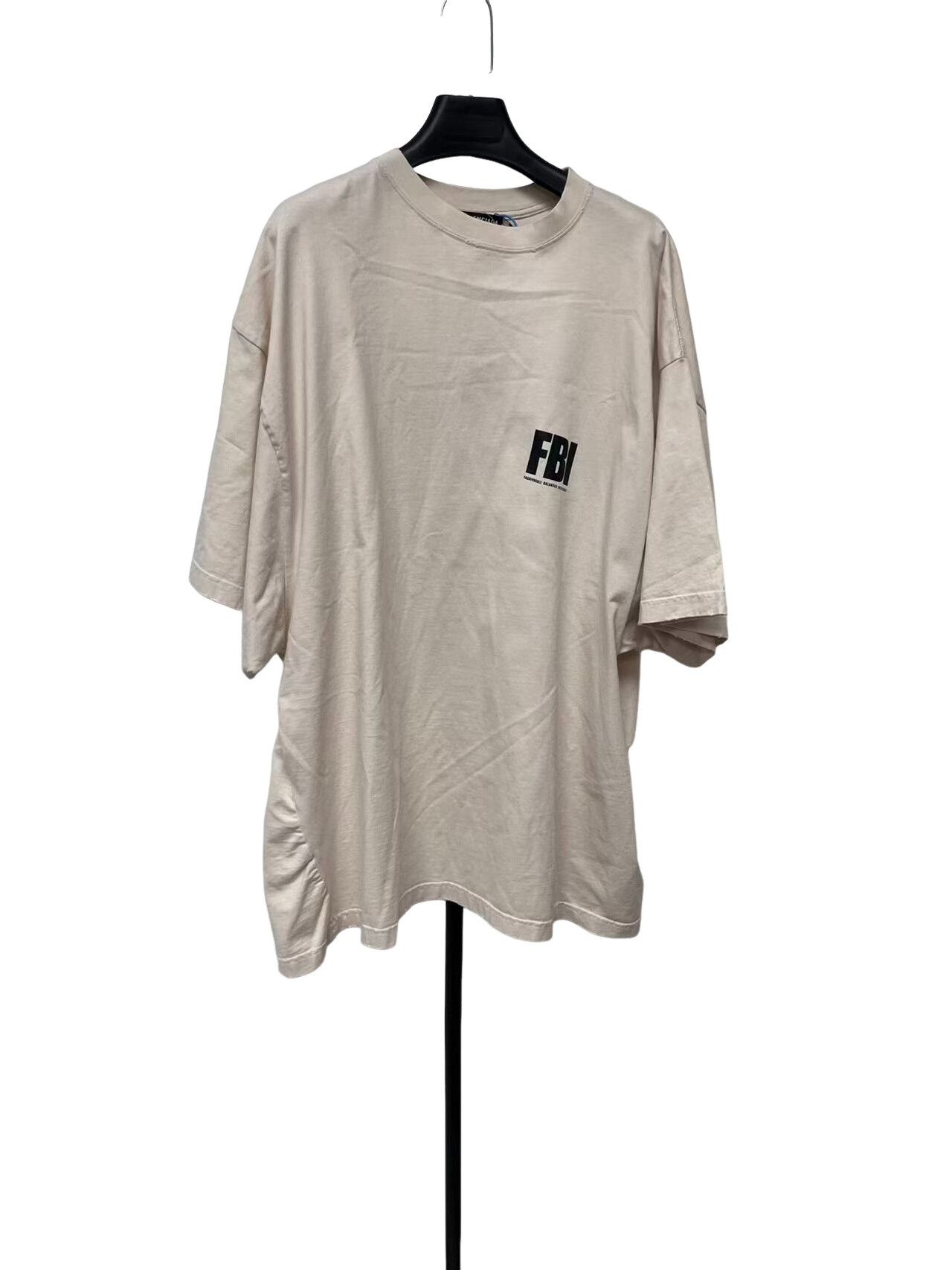 Balenciaga Balenciaga FBI Printed Logo T-Shirt Size 3 Size US L / EU 52-54 / 3 - 1 Thumbnail