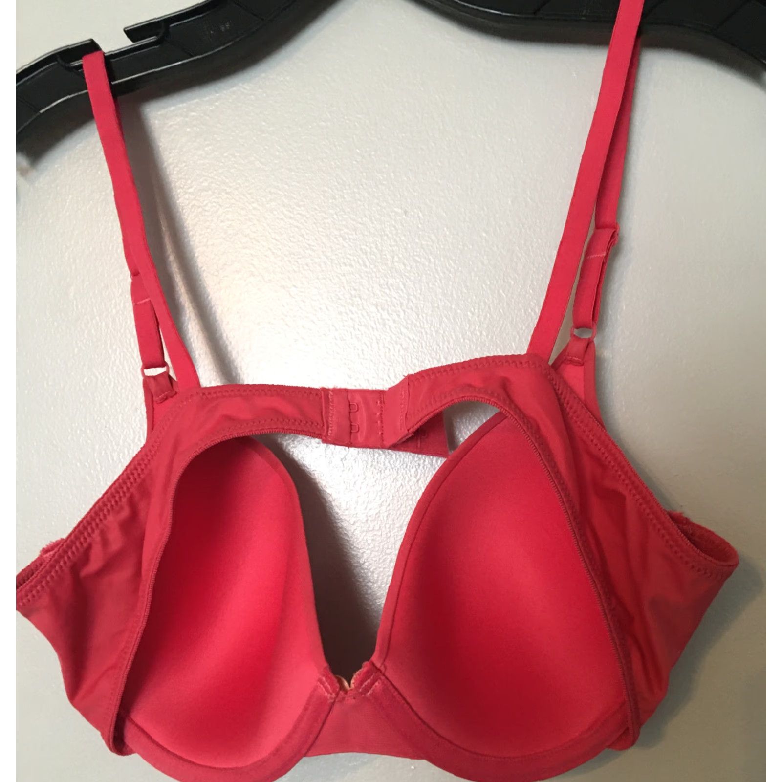 Vintage Maidenform Bra 38B Pink Underwire Bow Full Coverage Adjustable Strap Women's 7959 Coral Salmon Pink Size ONE SIZE - 3 Thumbnail