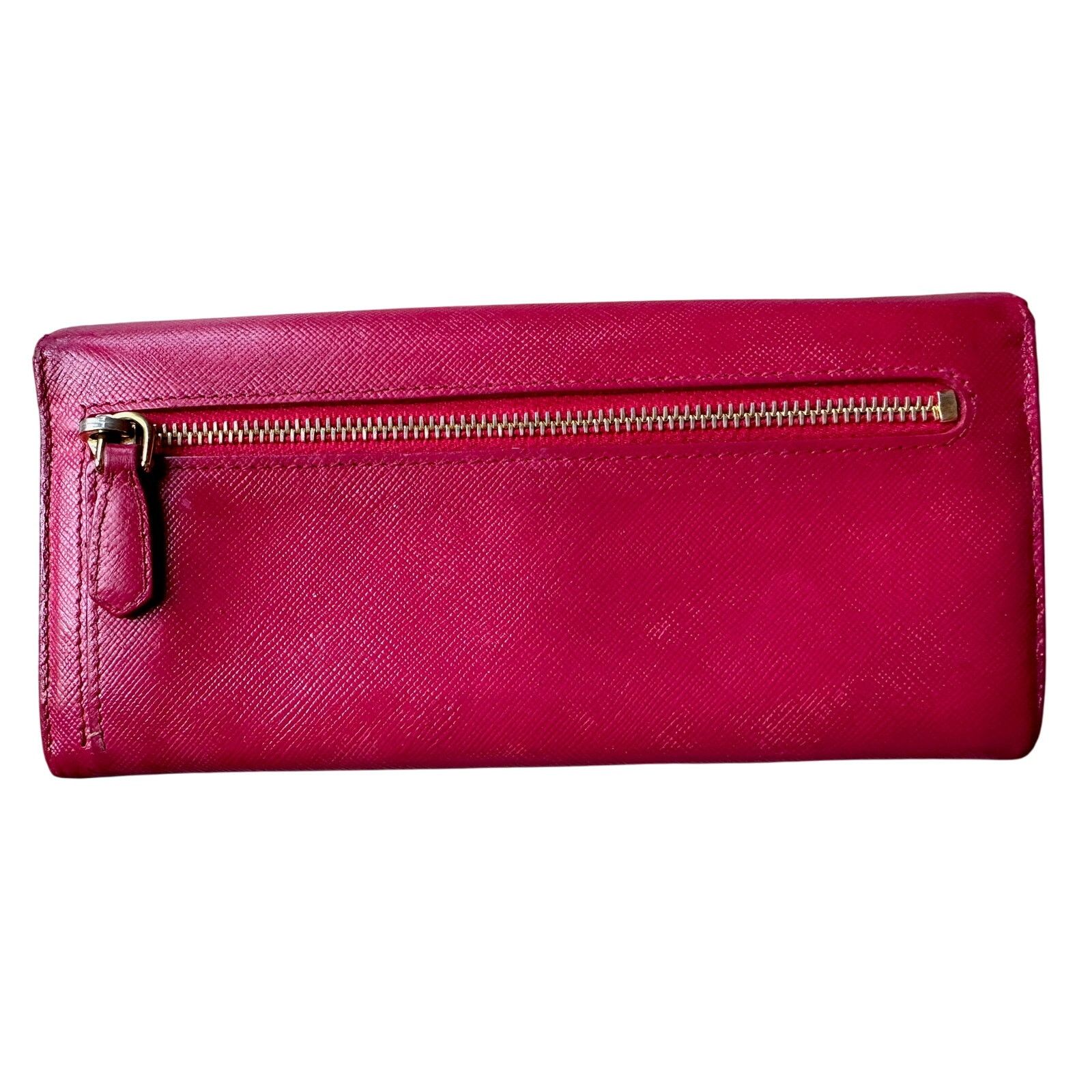 Prada PRADA Milano Fiocco Ribbon Saffiano Leather Long Wallet Size ONE SIZE - 3 Thumbnail