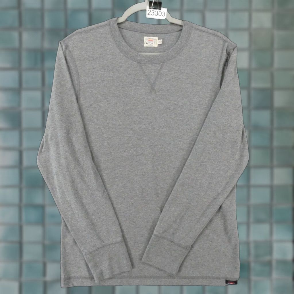 Faherty Faherty T-Shirt Mens XS Long Sleeve Gray Crew Neck Pullover Soft Cotton Blend, Modal, Polyester Blend - Regular Fit, Solid, Vintage No Size US XS / EU 42 / 0 - 1 Thumbnail