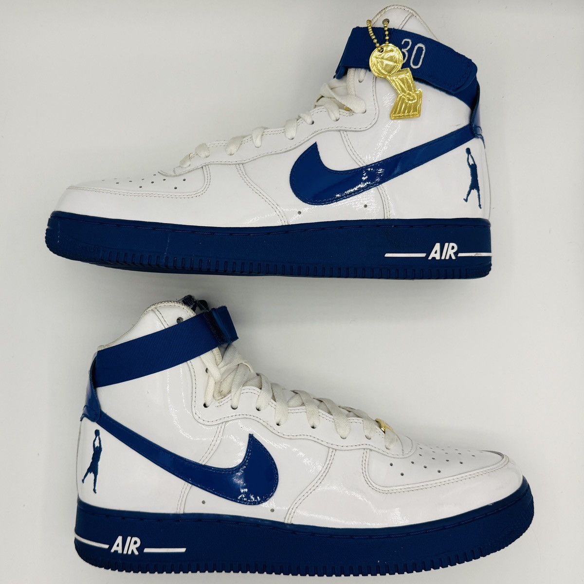 Nike NIKE Air Force 1 SHEED Basketball Sneakers - White / Blue Size US 11.5 / EU 44-45 - 3 Thumbnail