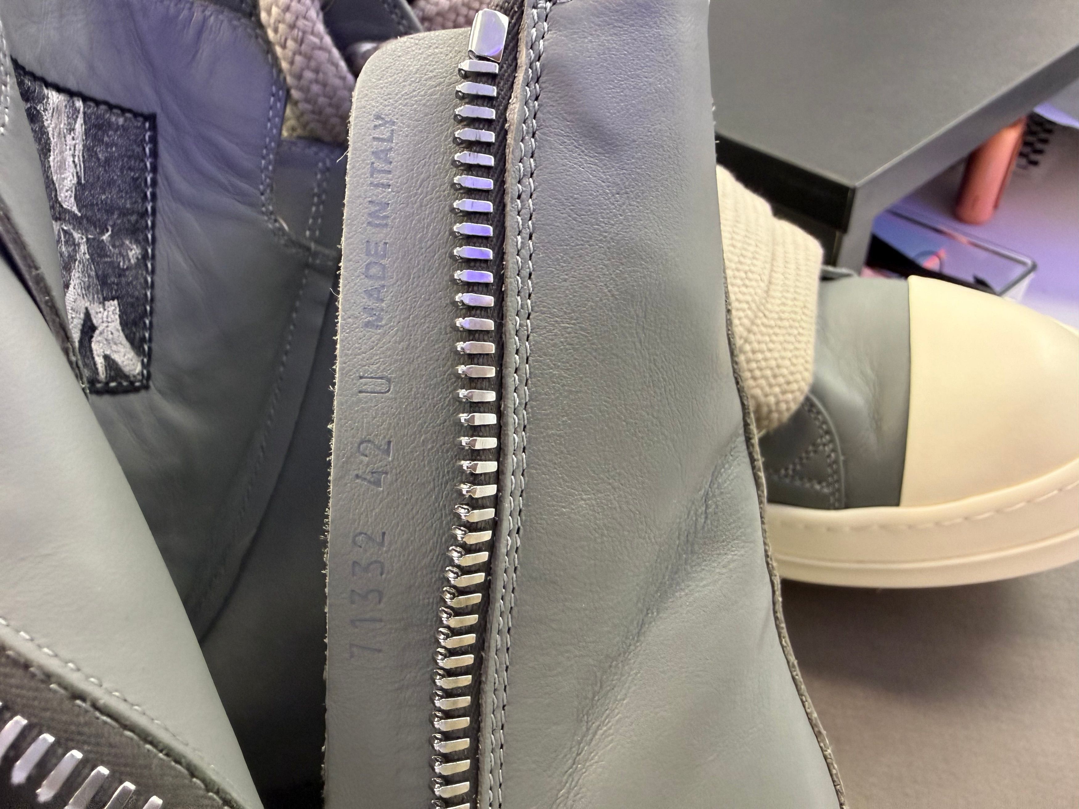 Rick Owens Gray Temple Jumbolace Sneakers Size US 9 / EU 42 - 9 Thumbnail