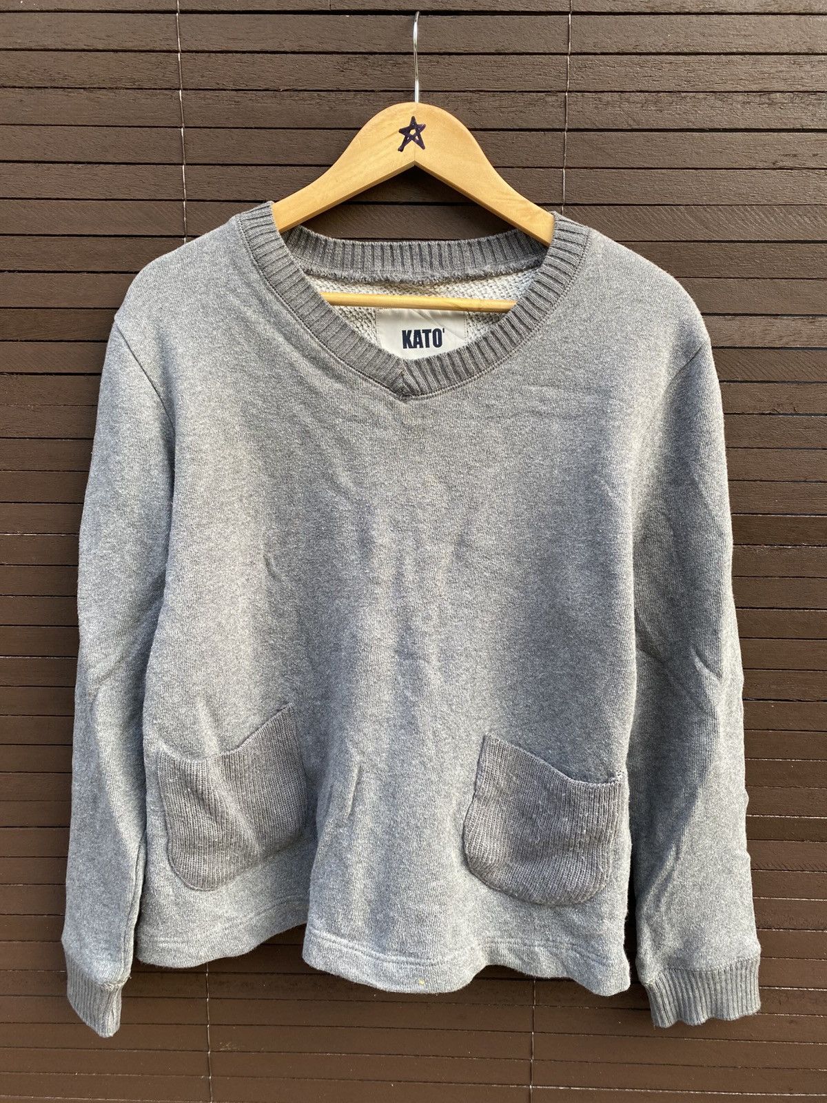 Japanese Brand × KATO × Vintage Kato Knitwear Double Pocket Size US L / EU 52-54 / 3 - 1 Thumbnail