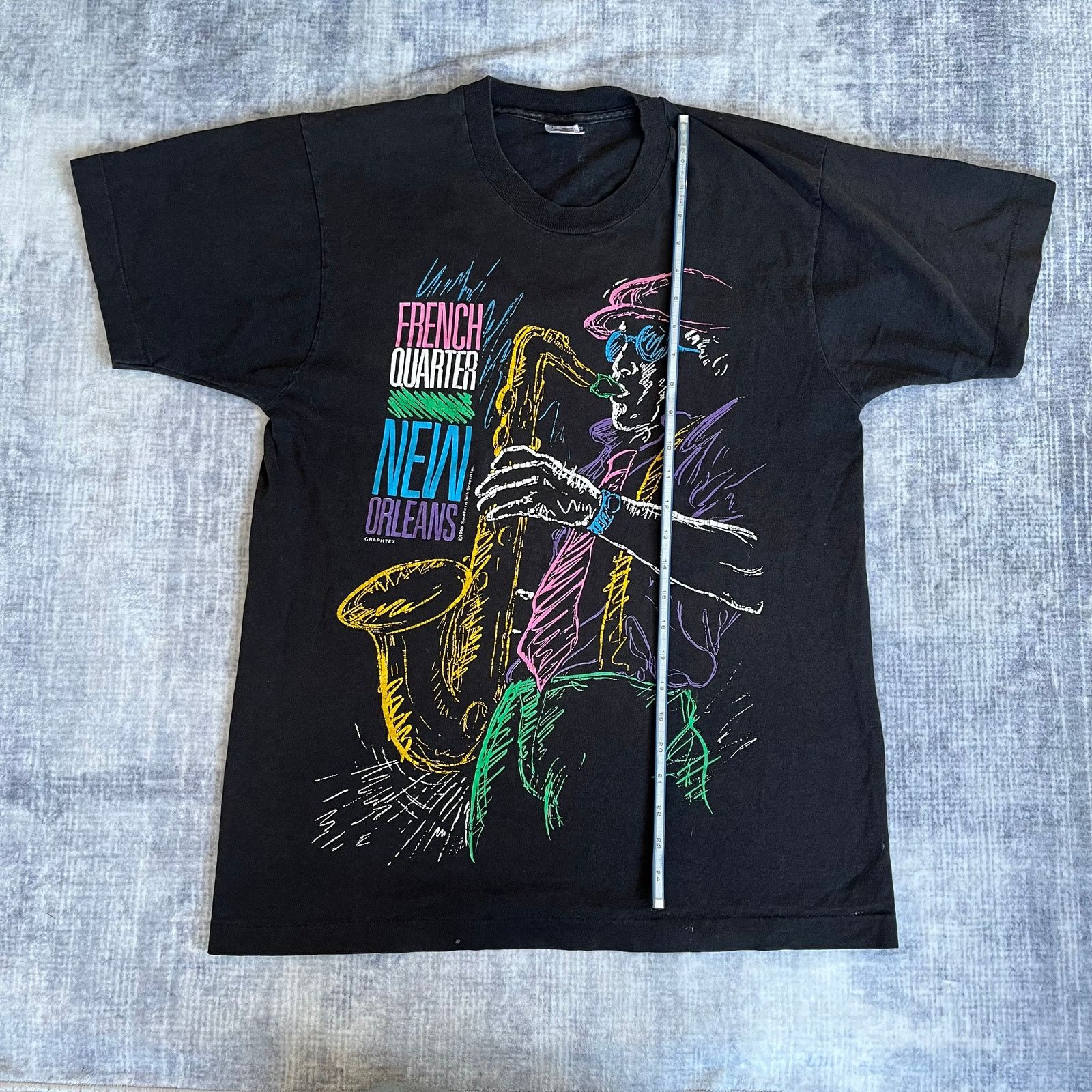 Fruit Of The Loom Vintage Single Stitch Jazz Tee – Size- Large Size US XL / EU 56 / 4 - 6 Thumbnail