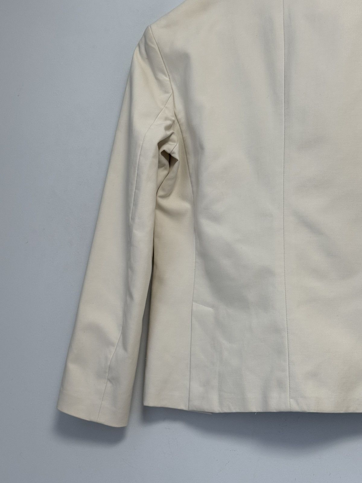 Max Mara Max Mara Ivory Cropped Jacket Button Front Coat Blazer Size M / US 6-8 / IT 42-44 - 22 Thumbnail