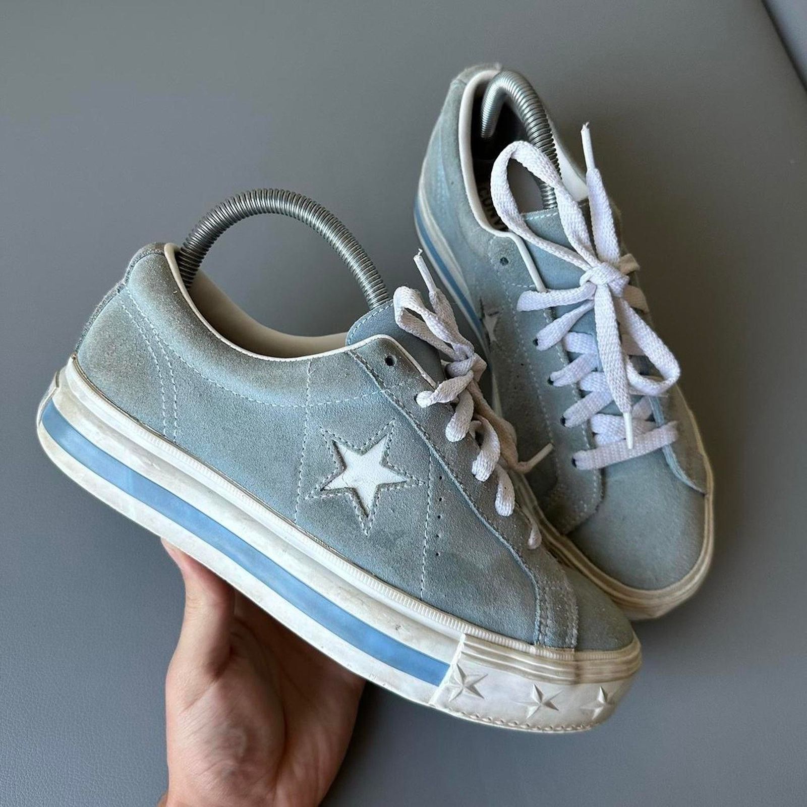 Converse × Vintage Rare Vintage 90s Blue Platform Chunky Converse