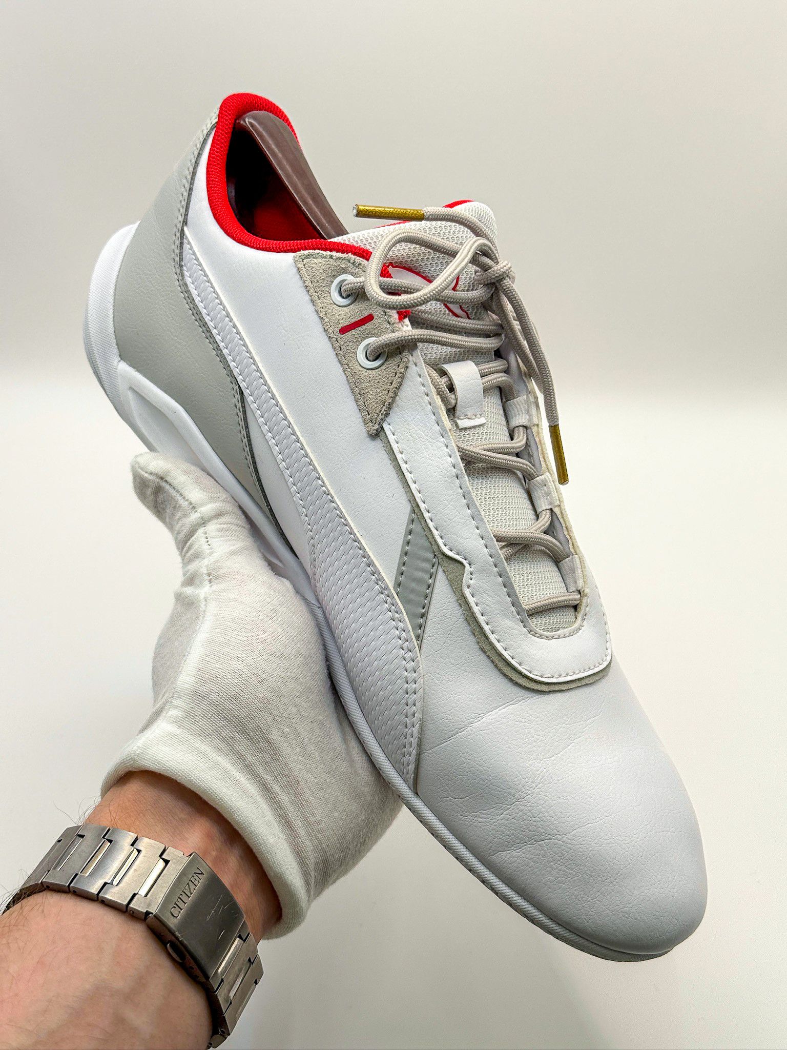 Ferrari × Puma Puma Ferrari R-Cat Machina White Red Sneakers Size US 9.5 / EU 42-43 - 8 Thumbnail