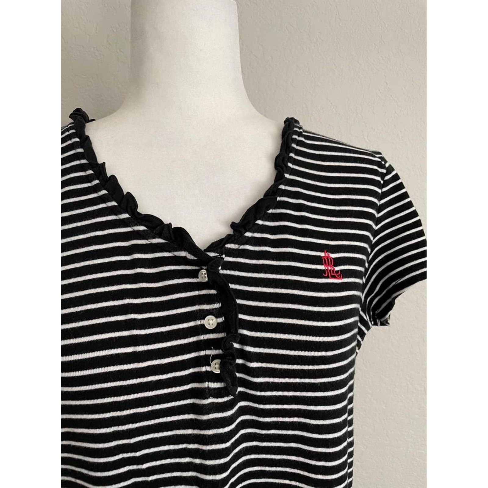 Lauren Ralph Lauren Women Lauren Ralph Lauren Black & White Striped Dress Size M Size M / US 6-8 / IT 42-44 - 4 Thumbnail