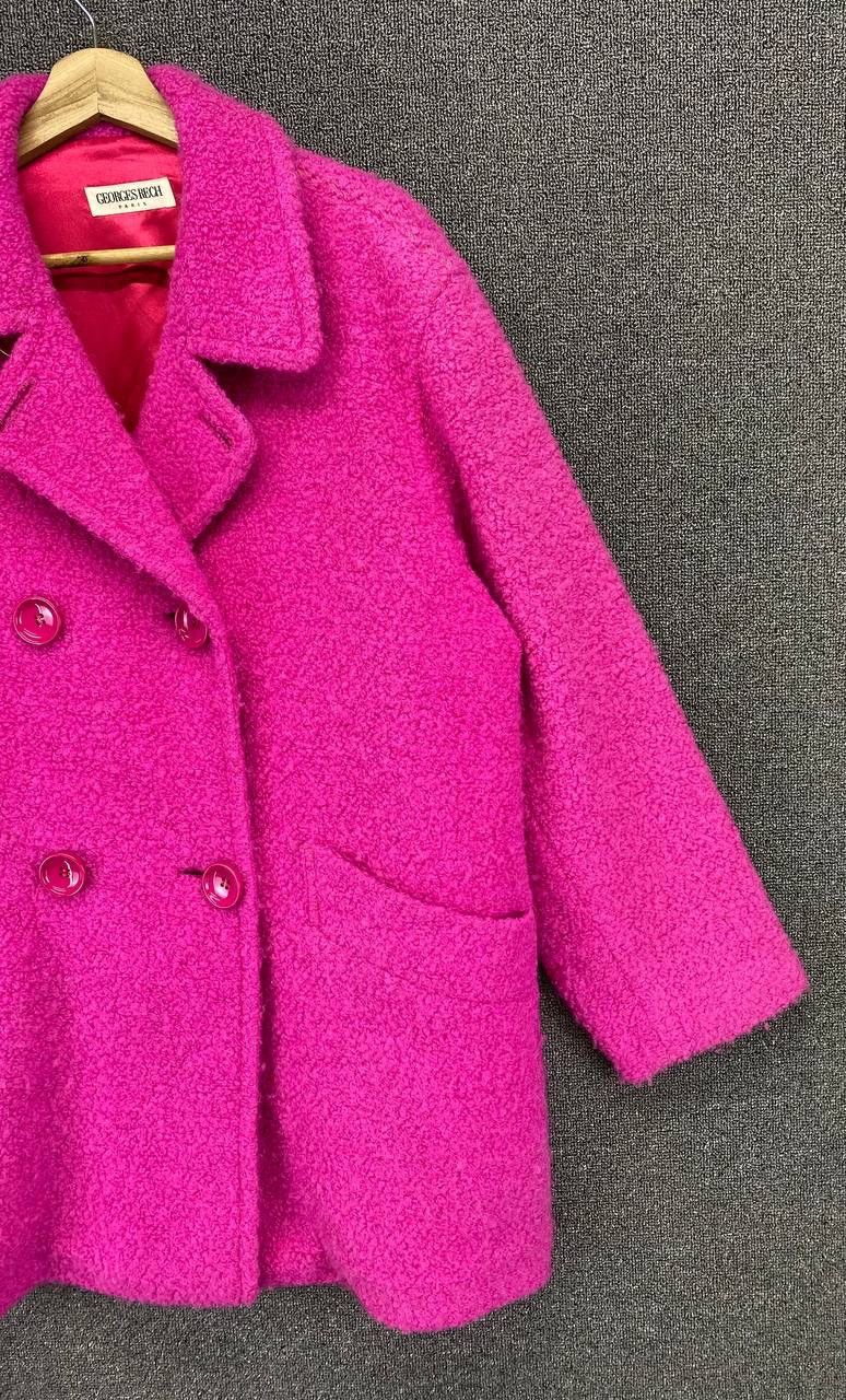 George Vintage George Rech Paris Wool Coat Jacket Size L / US 10 / IT 46 - 4 Thumbnail