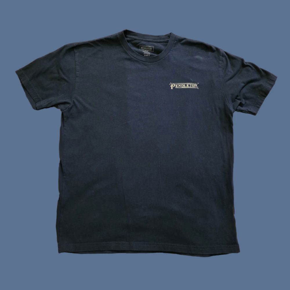 Pendleton Pendleton T-Shirt Navy Blue Adult Large Double-Sided Graphic Print Crew Neck Cotton Unisex Shirts All Seasons Outdoor Classic Size US L / EU 52-54 / 3 - 1 Thumbnail