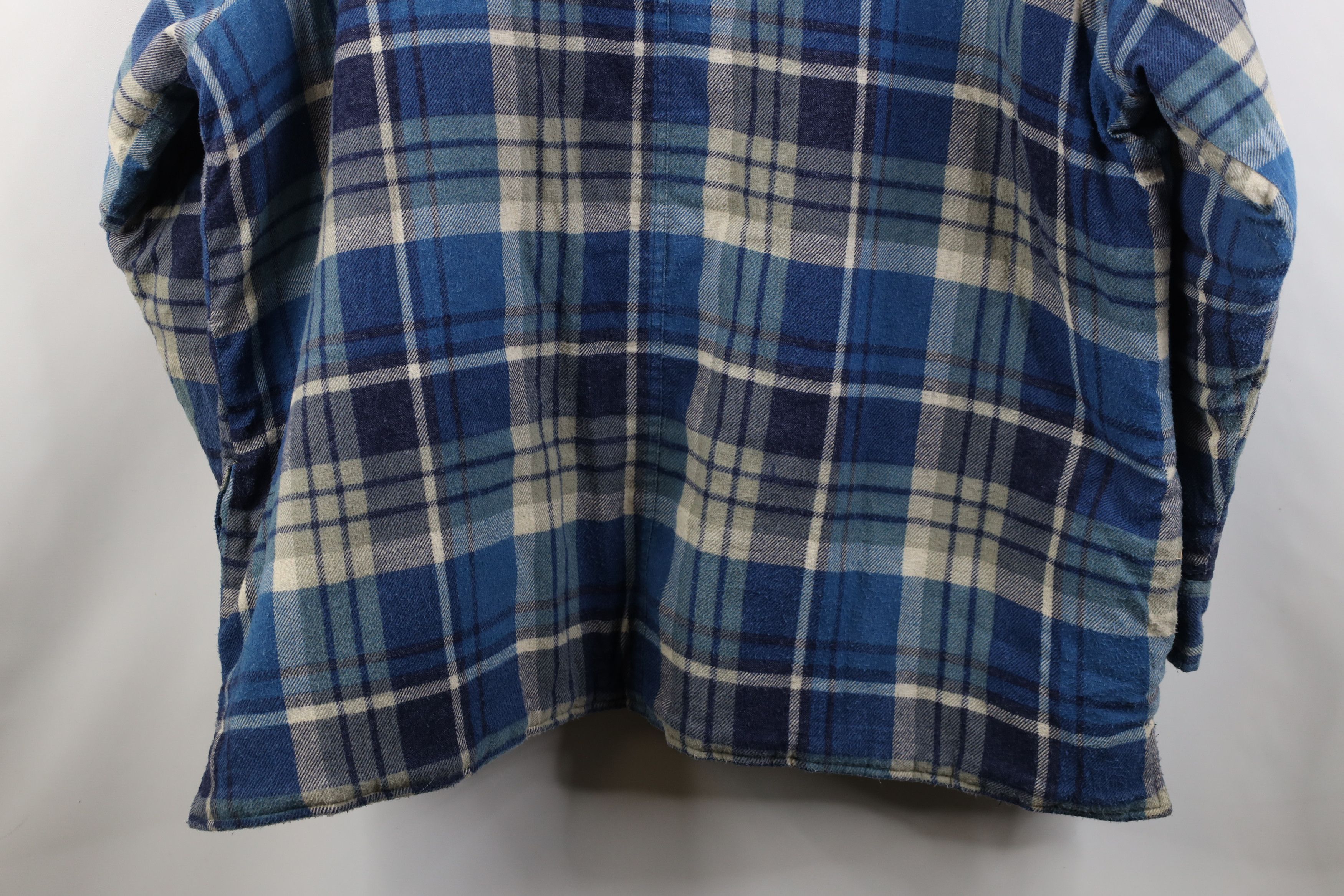 Vintage Vintage 90s Streetwear Flannel Full Zip Shirt Jacket Plaid Size US XXL / EU 58 / 5 - 15 Thumbnail