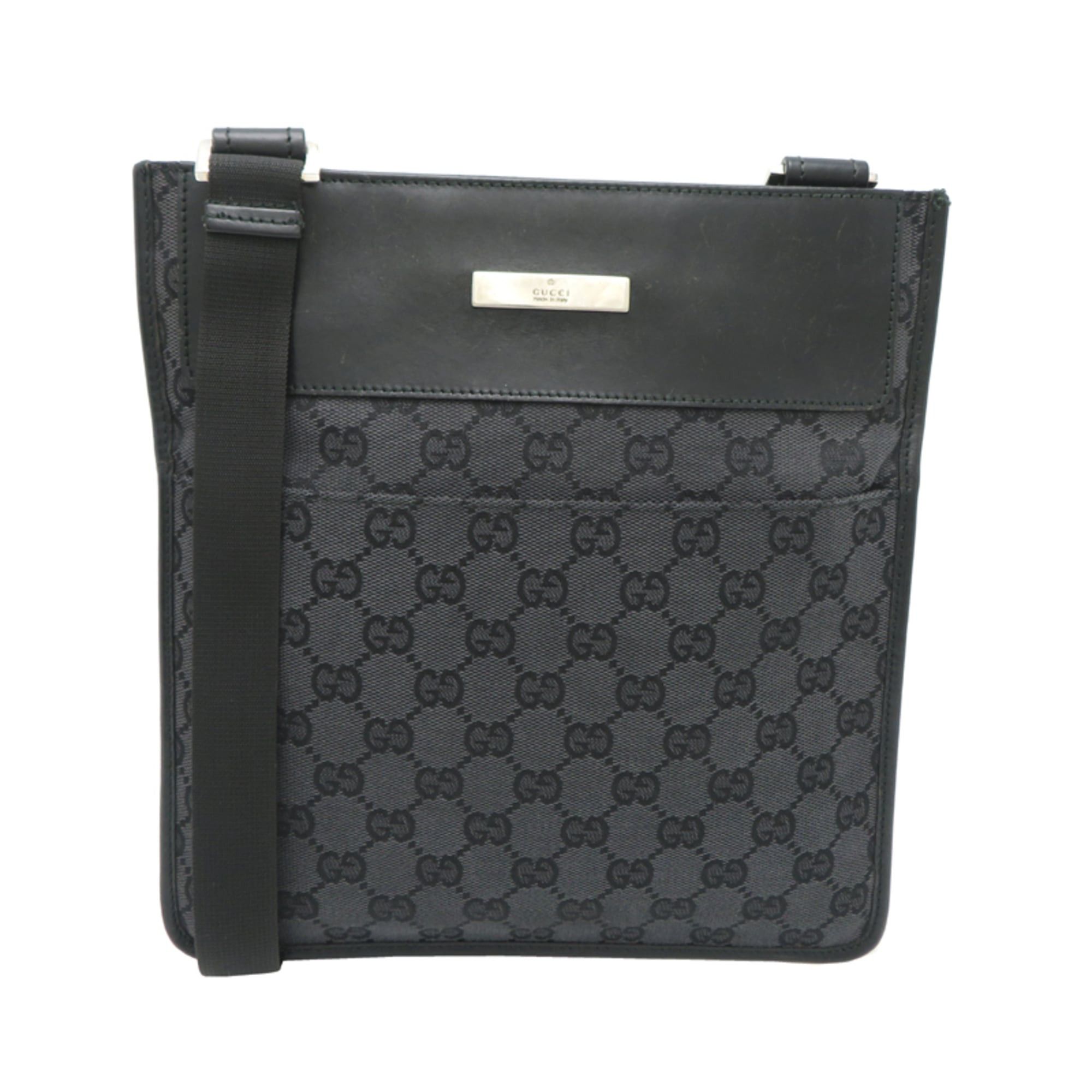 Gucci Gucci Women's/Men's Shoulder Bag 019.0348 GG Canvas Black Size ONE SIZE - 1 Thumbnail
