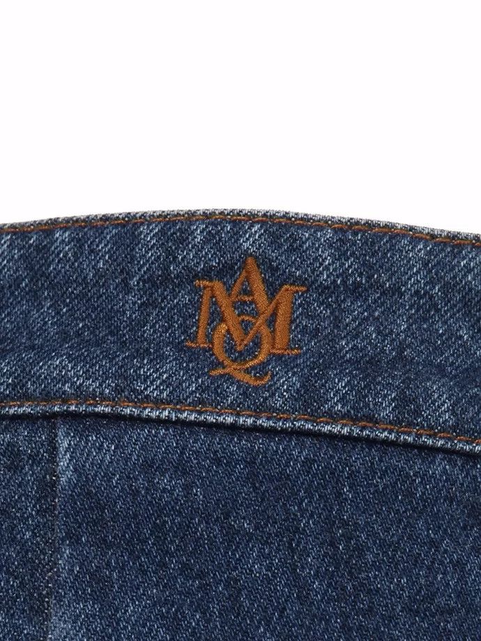 Alexander Mcqueen Denim stitched flared trousers