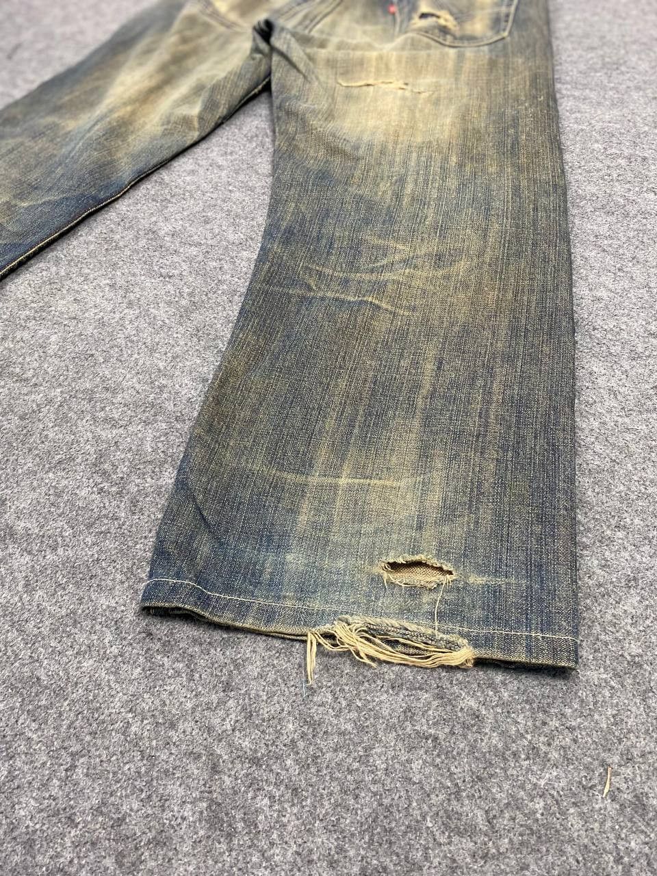 Levi's vintage levis 503 rusty distressed denim nice design Size US 35 - 8 Thumbnail