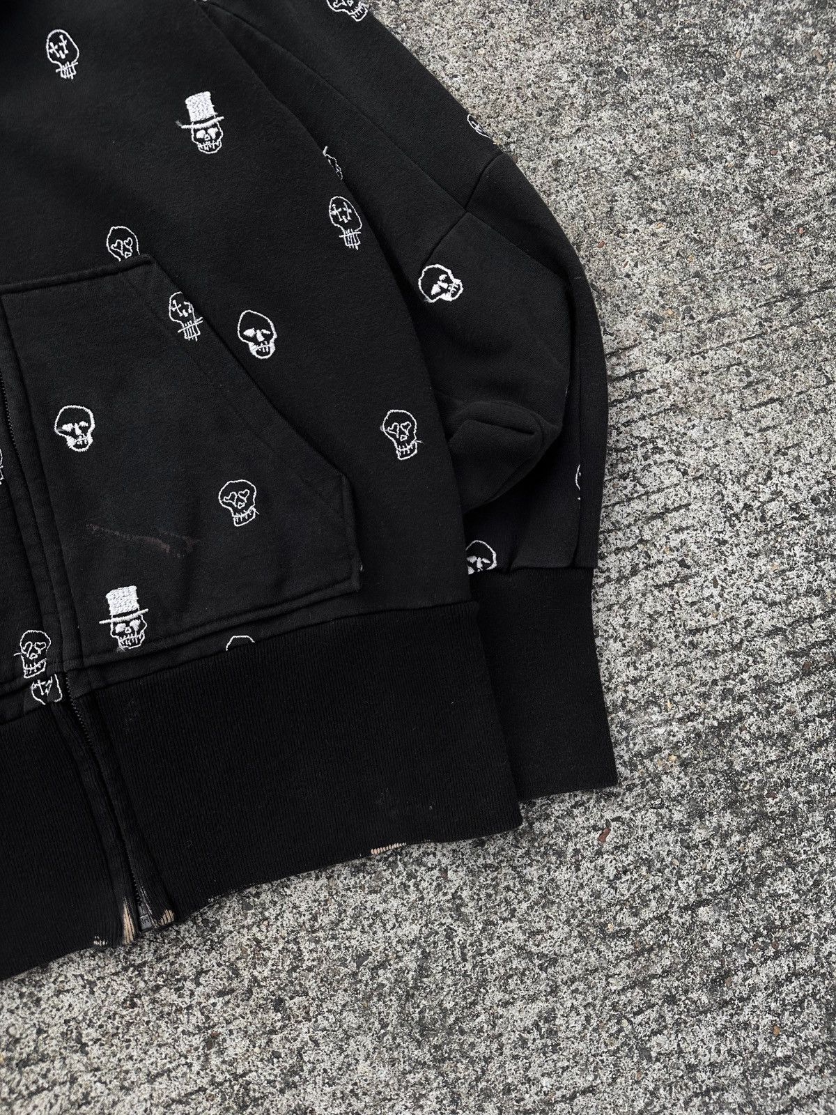 Needles × Number (N)ine Number(N)ine x Needles Skull Embroidered Zip Up Hoodie Size US S / EU 44-46 / 1 - 7 Thumbnail