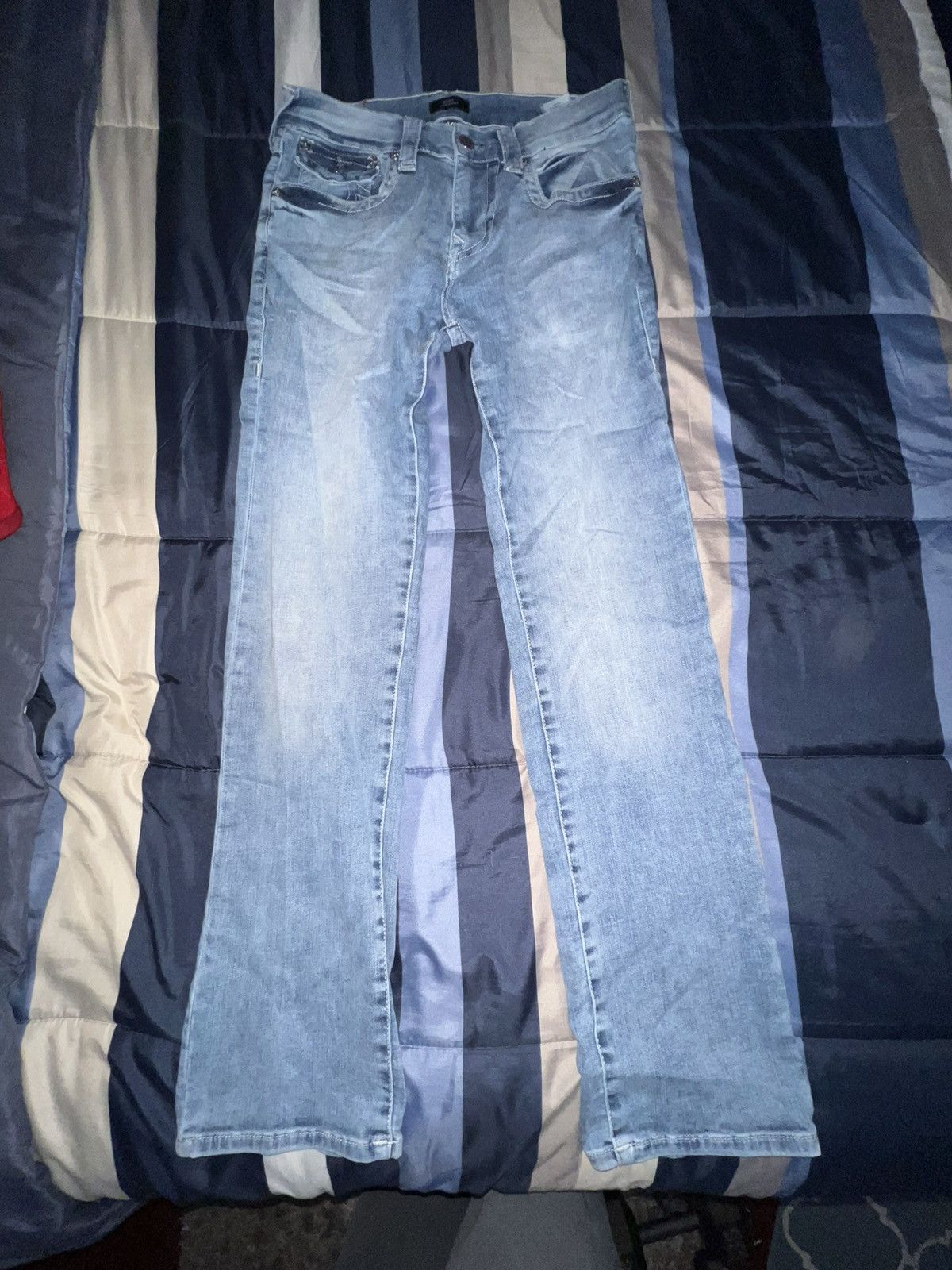 True Religion True Religion Ricky Relaxed Straight Jeans Size US 30 / EU 46 - 1 Thumbnail