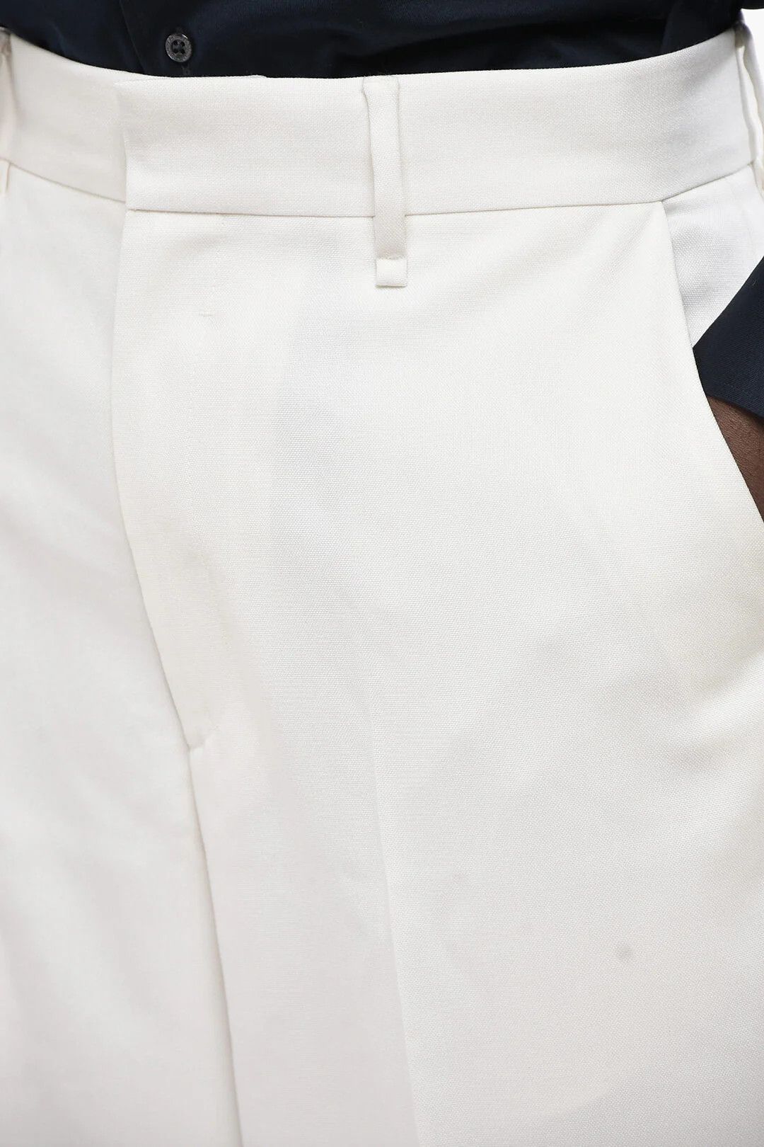 Givenchy og1mm0326 Mohair-Blend Straight-Fit Pant in White Size US 30 / EU 46 - 3 Thumbnail