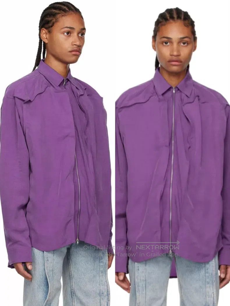 Y/Project Y/Project State Present Purple Zip-Up Shirt Size XXS / US 00 / IT 34 - 8 Thumbnail