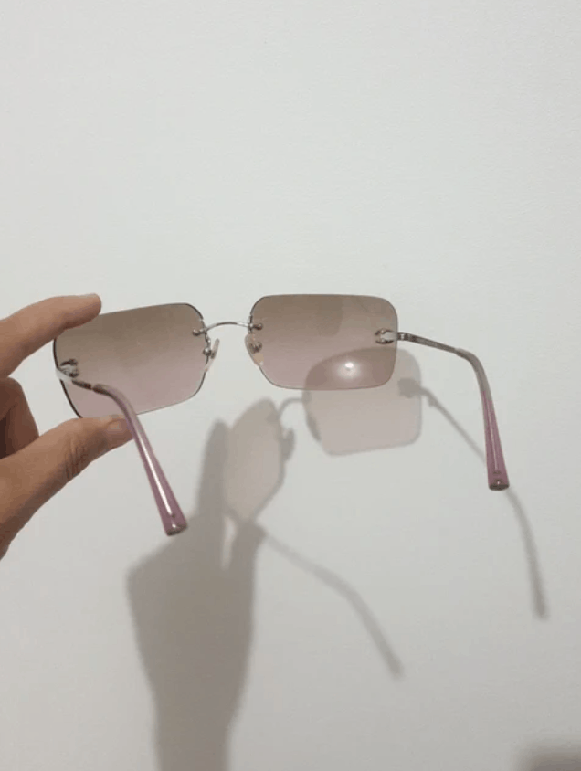 Chanel CHANEL Sunglasses 4017 Mask Rimless Rhinestone Vintage Size ONE SIZE - 5 Thumbnail