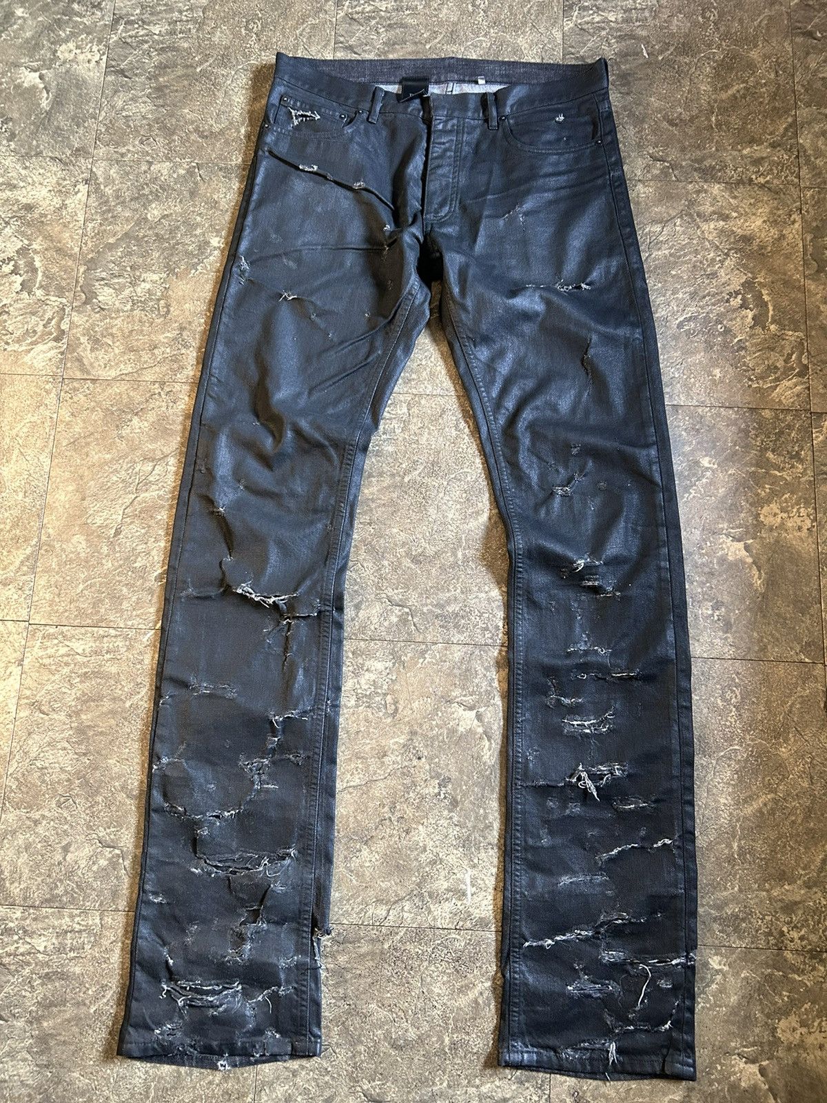 Dior × Hedi Slimane Dior SS04 Waxed Strip Denim | Grailed