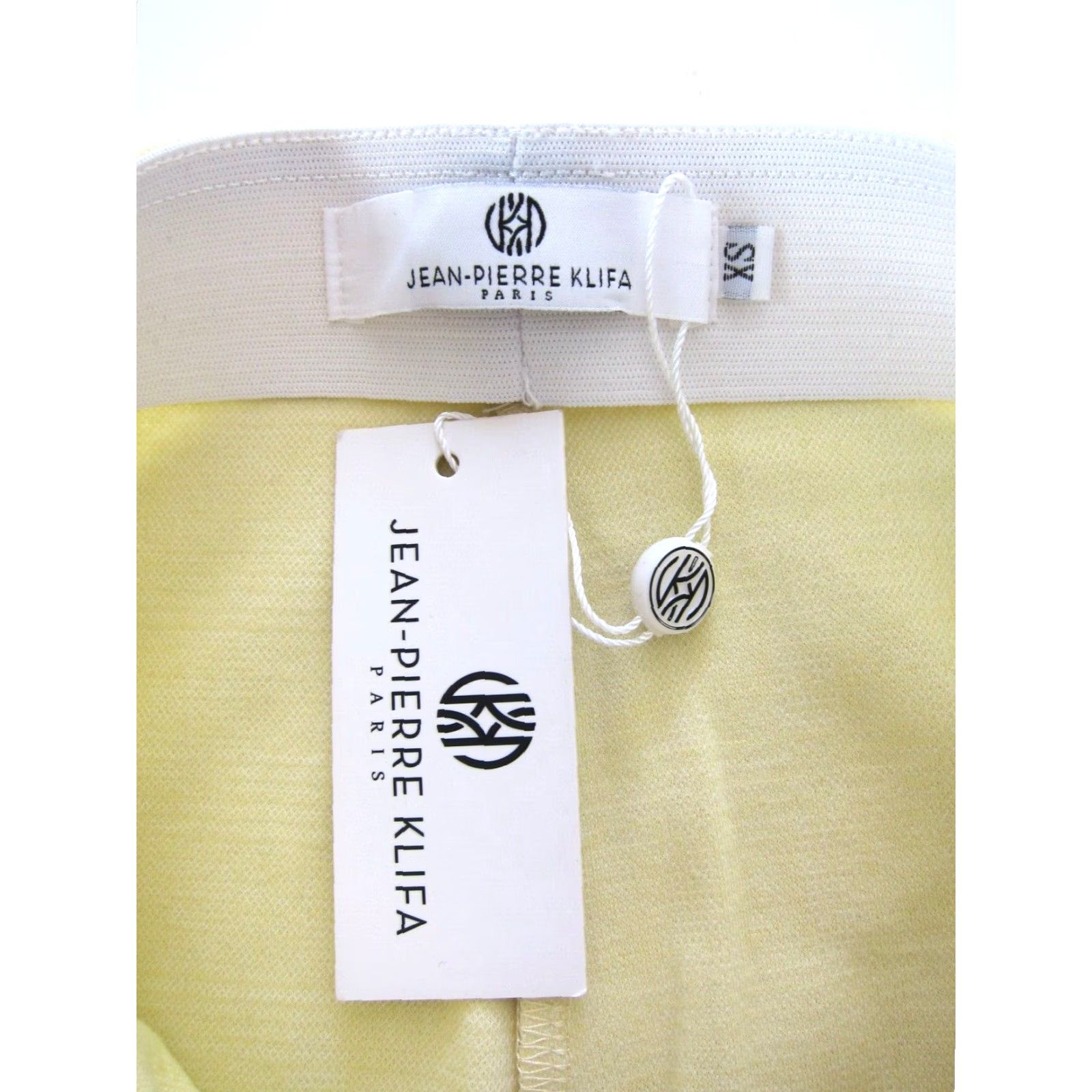 Vintage NWT Jean Pierre Klifa Paris Jackie Yellow Plaid Checkered Stretch Pant XS Women Dress Pants Size 26" / US 2 / IT 38 - 3 Thumbnail