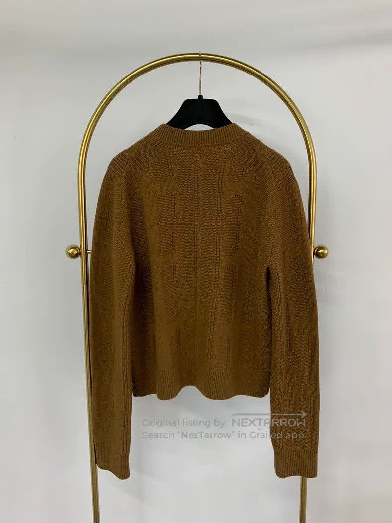 Hermes Hermes Brown textured sweater Size XS / US 0-2 / IT 36-38 - 2 Thumbnail