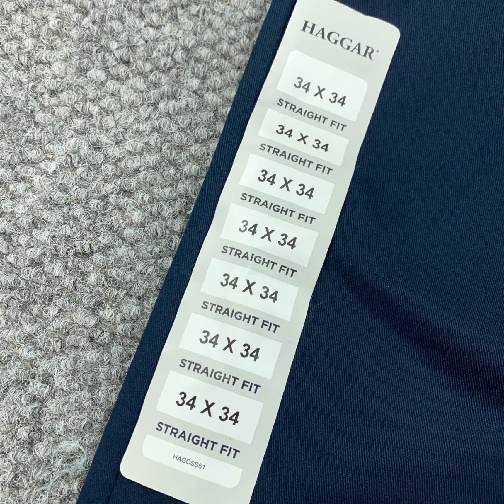 Haggar Haggar Iron Free Premium Khaki Pants Mens 34x34 Blue Stretch Straight NWT Jeans Size US 34 / EU 50 - 4 Thumbnail