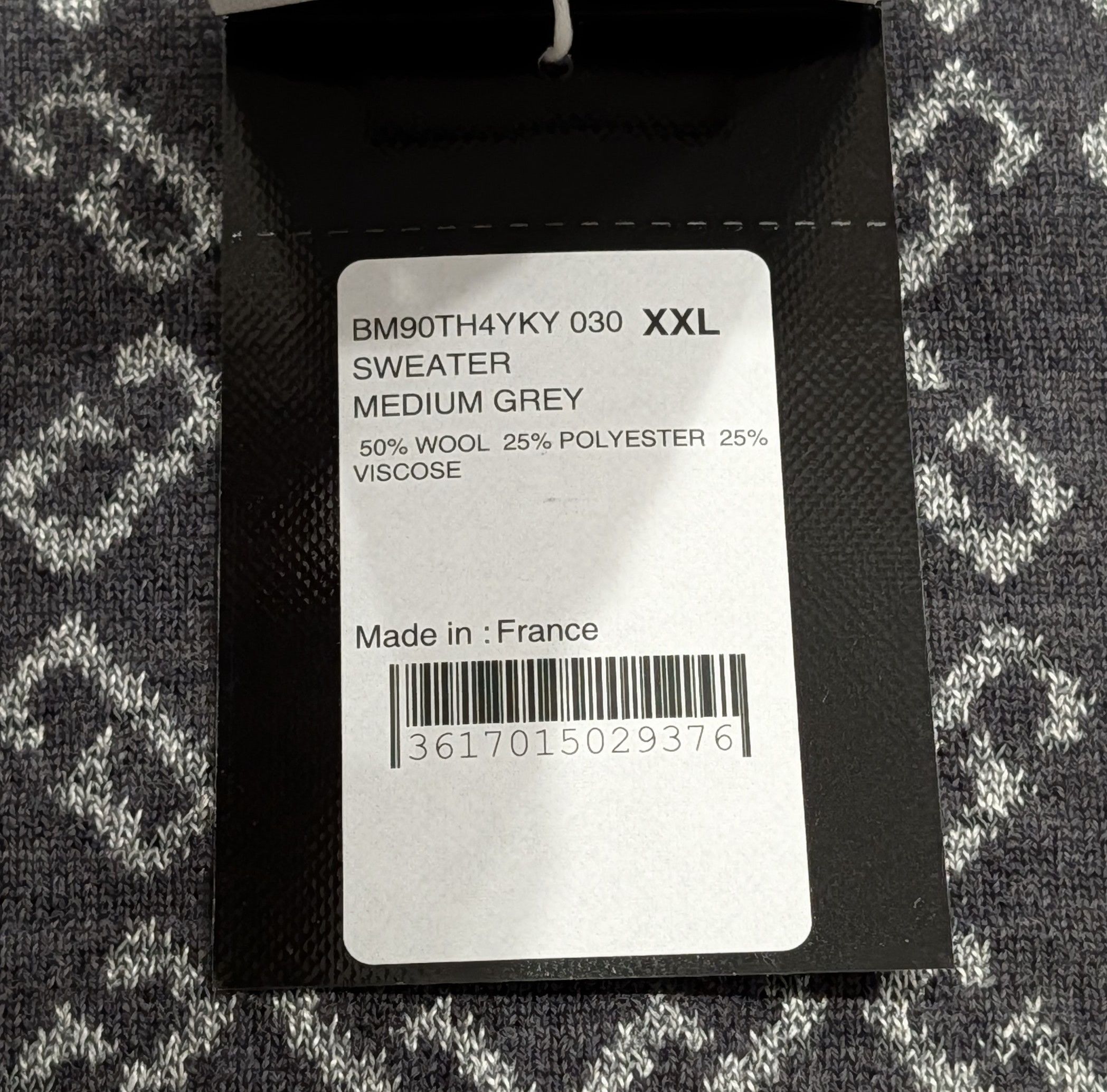 Givenchy GIVENCHY G Patterned Wool Blend Sweater Medium Gray 2XL Size US XXL / EU 58 / 5 - 8 Thumbnail