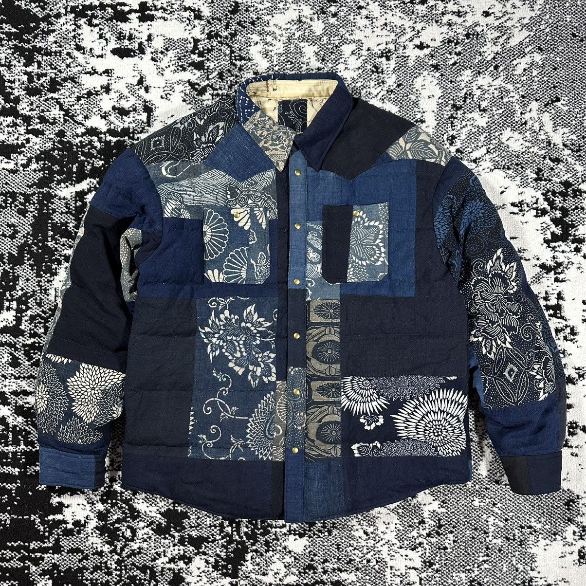 Image of 0220905013017 Visvim Ict Kerchief Down Jkt Kofu Jacket in Indigo, Men's (Size XL)