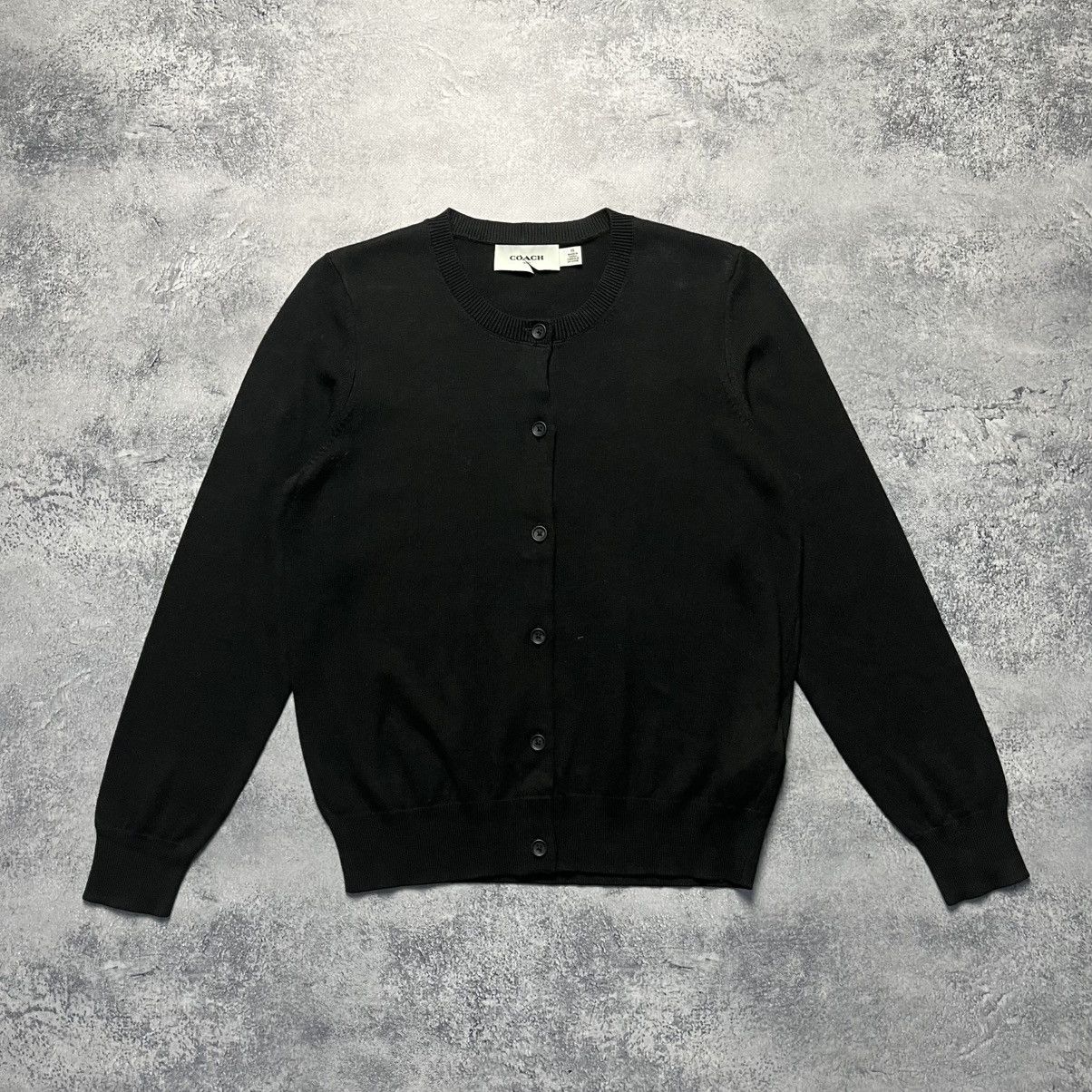 Coach Coach Black Cardigan Sweater Streetwear Luxury Designer Size XS / US 0-2 / IT 36-38 - 1 Thumbnail