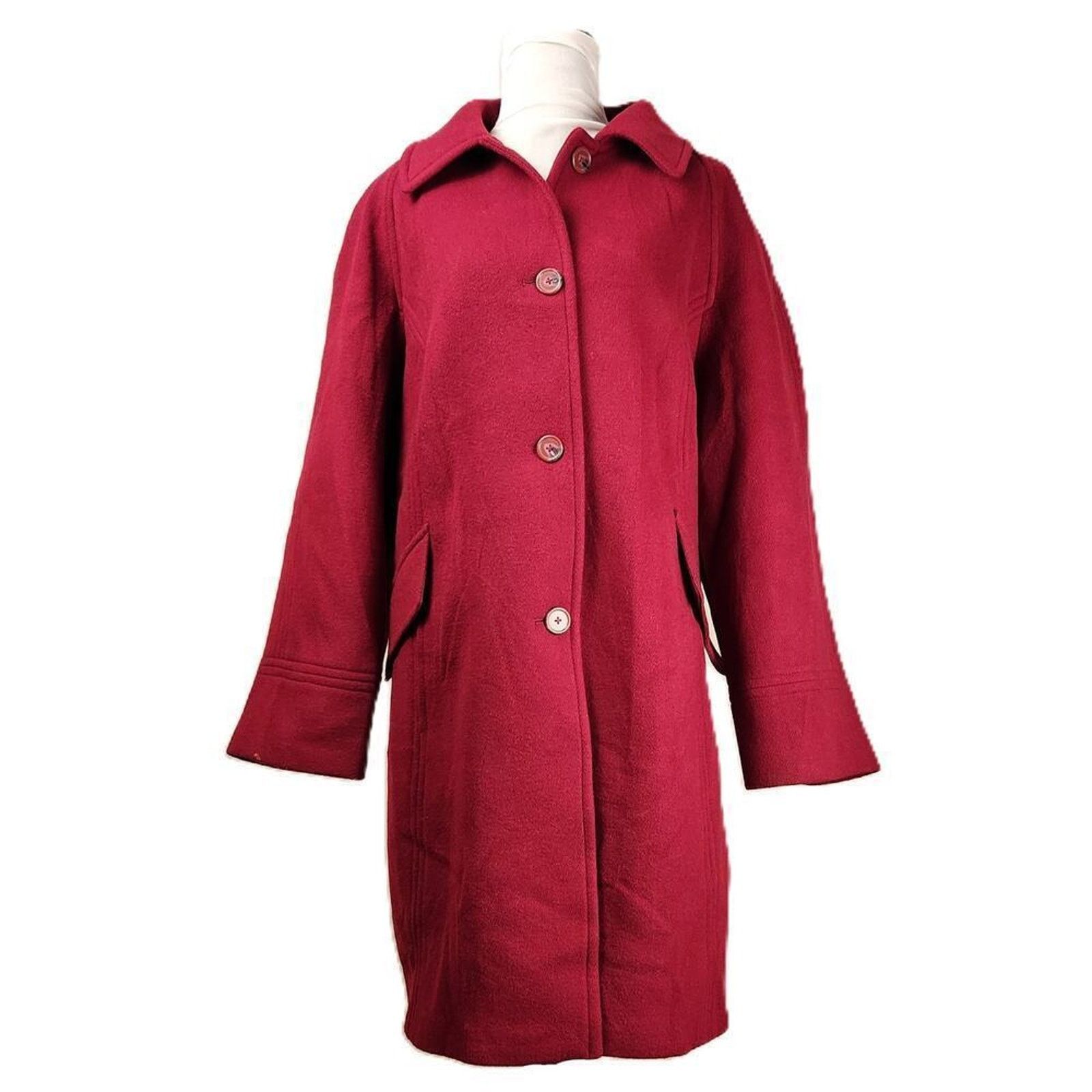 Other East 5th Women's Wool Pea Coat - British Red - Size 1X NWT Size XL / US 12-14 / IT 48-50 - 1 Thumbnail