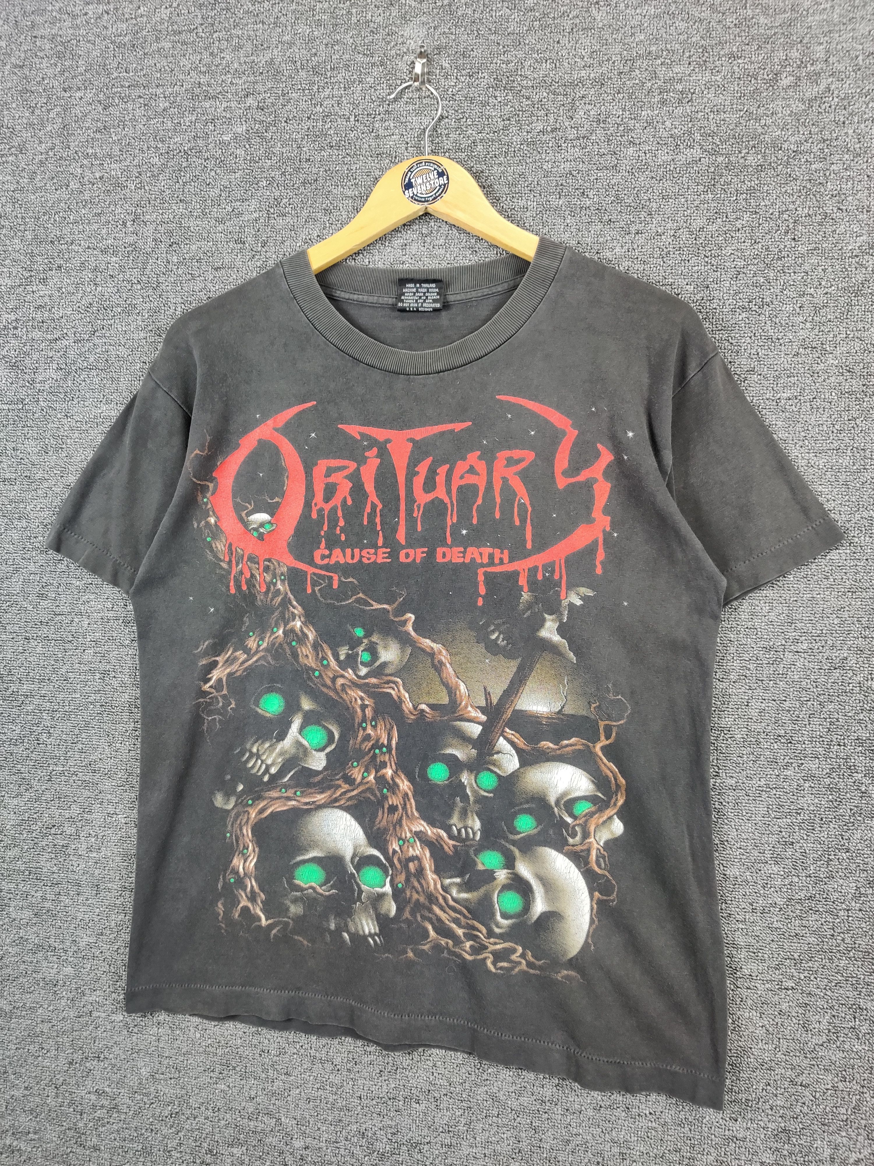 Band Tees Vintage Obituary Cause Of Death Tee Tshirt Size US M / EU 48-50 / 2 - 2 Thumbnail