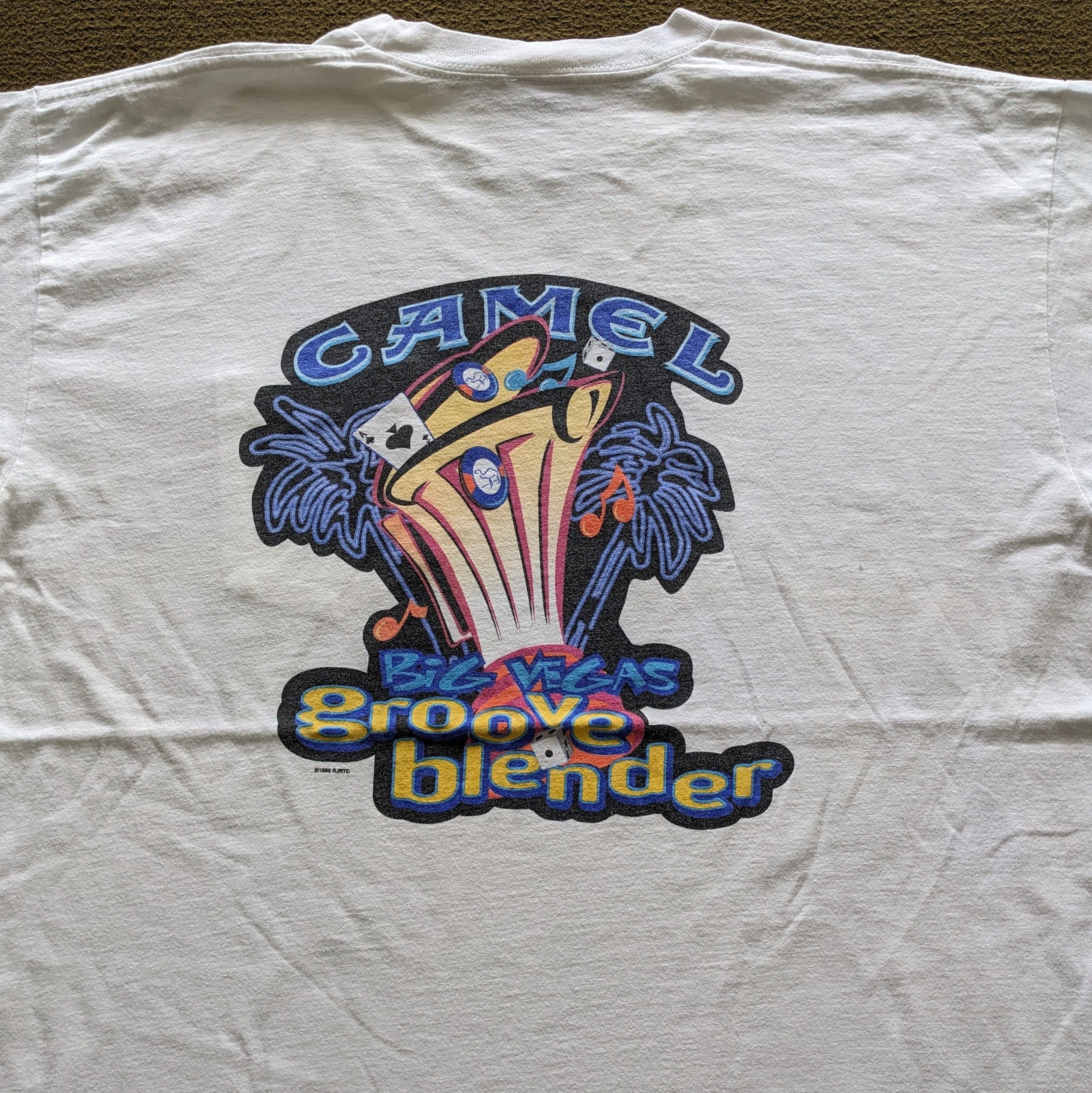 Vintage Vintage 90's CAMEL Big Vegas Groove Blender T-shirt Size US XL / EU 56 / 4 - 2 Thumbnail
