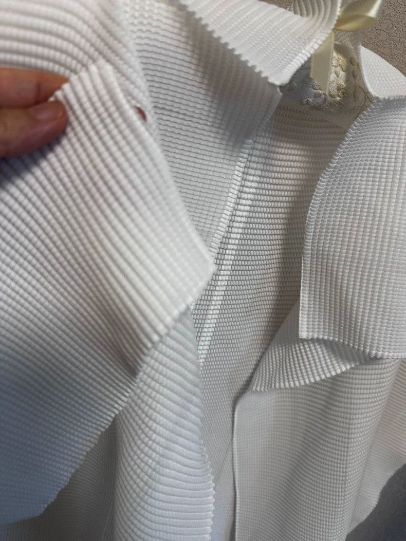 Issey Miyake Issey Miyake size:one size A white long-sleeved coat Size XS / US 0-2 / IT 36-38 - 7 Thumbnail