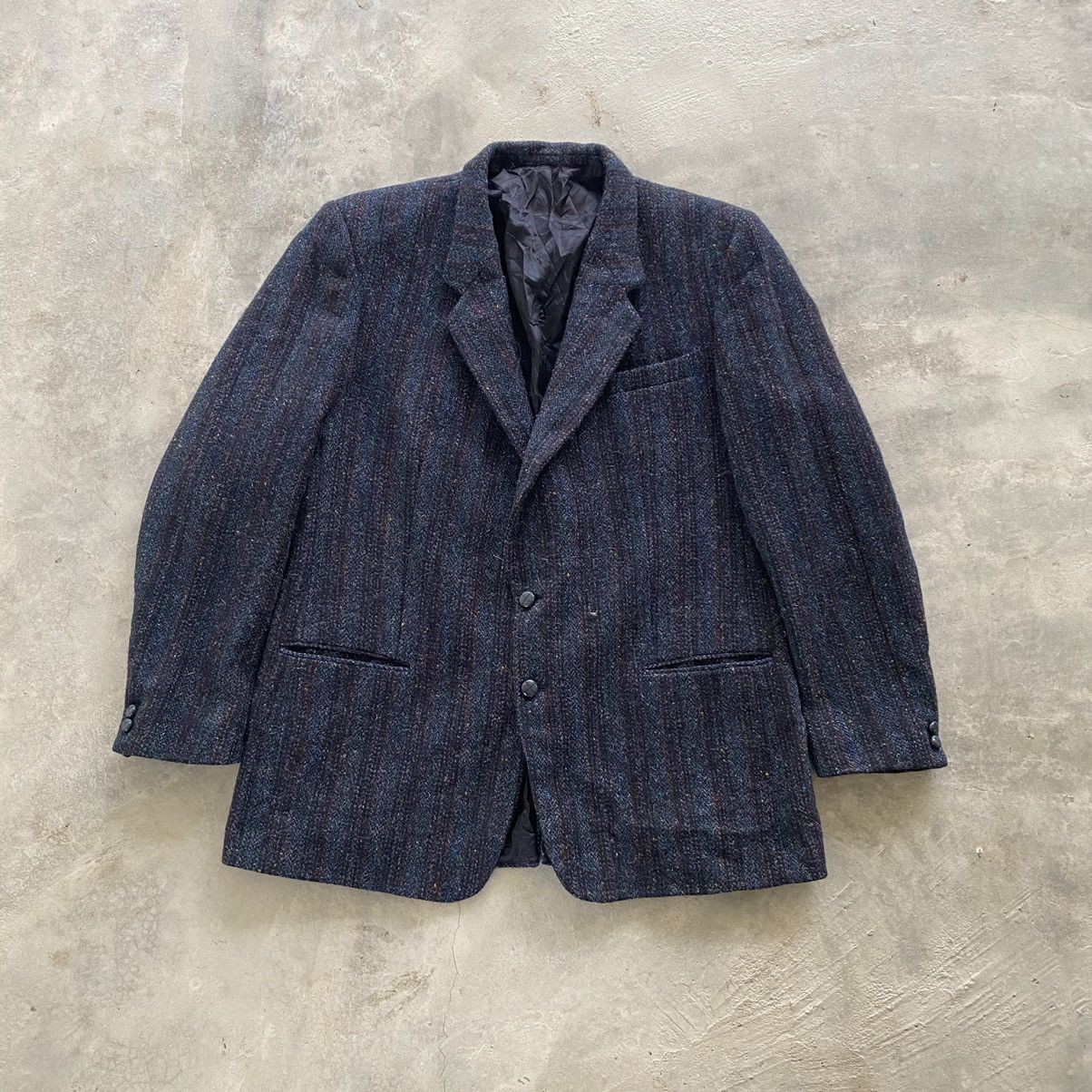 Harris Tweed HARRIS TWEED Striped Wool Blazer Size 48R - 1 Thumbnail