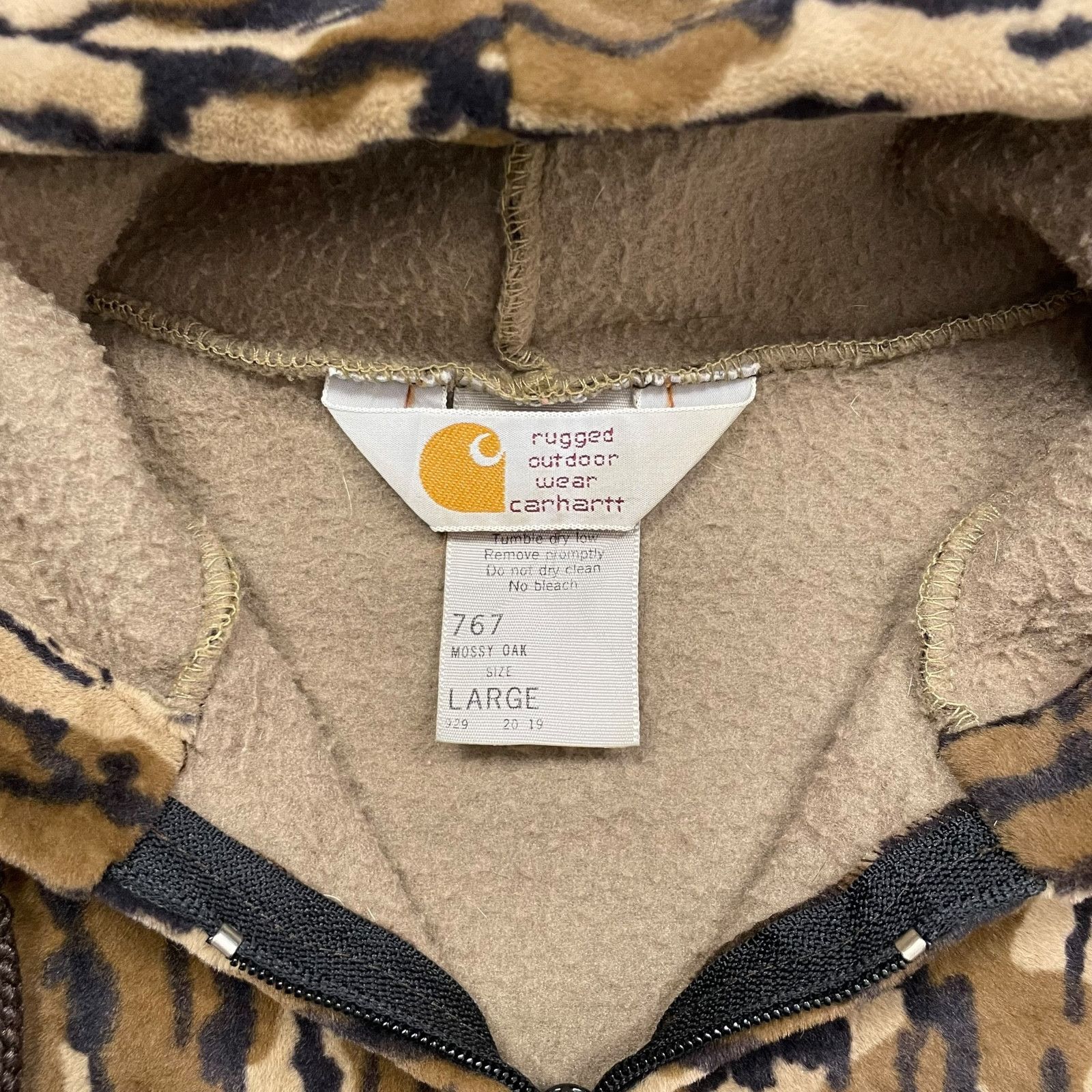 Carhartt RARE VTG 90s MOSSY OAK CAMO VELOUR FULL ZIP HOODED JACKET L Size US L / EU 52-54 / 3 - 5 Thumbnail