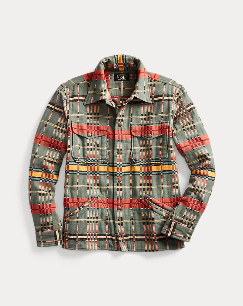 RRL Ralph Lauren Ralph Lauren RRL Plaid Jacquard Overshirt Double RL ...