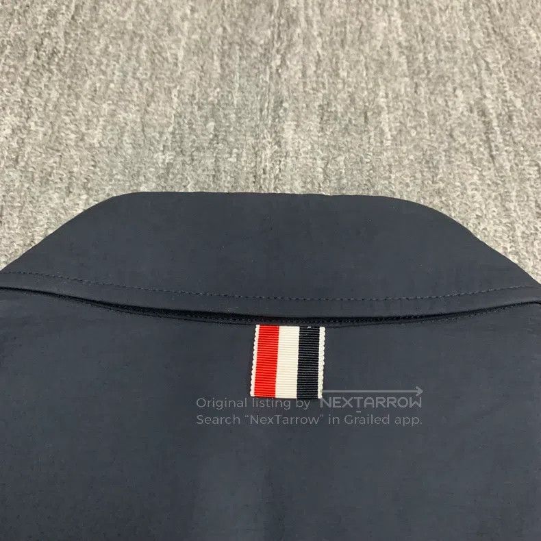 Thom Browne Thom Browne Dark Blue Nylon Shirt Jacket Size US XL / EU 56 / 4 - 9 Thumbnail