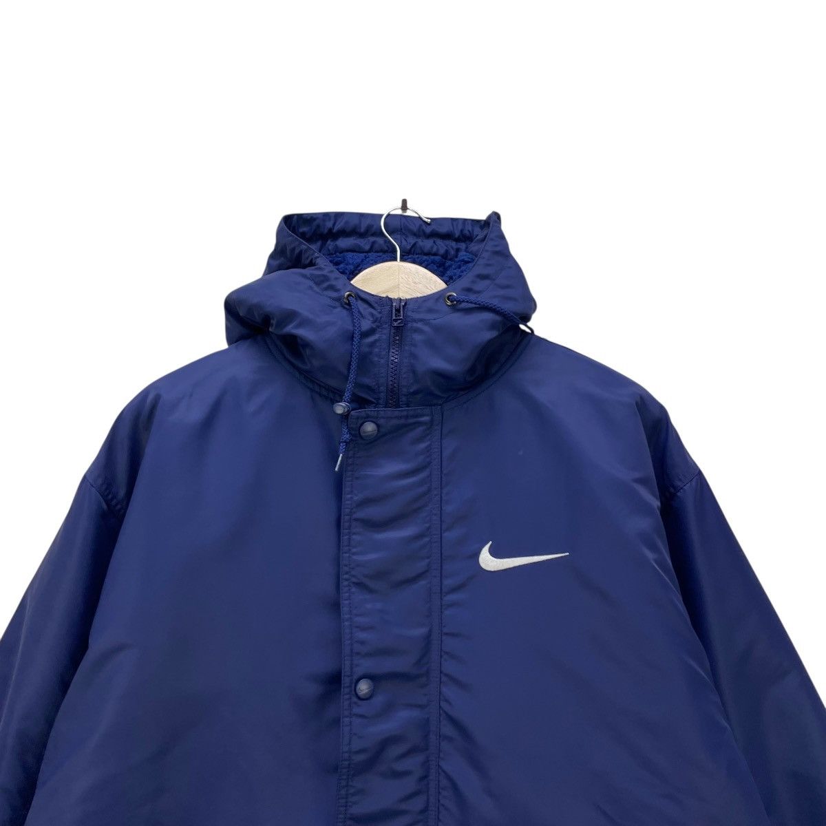 Nike 🔥 Vintage Nike Big Swoosh Sherpa Parka Jacket Size US L / EU 52-54 / 3 - 4 Thumbnail